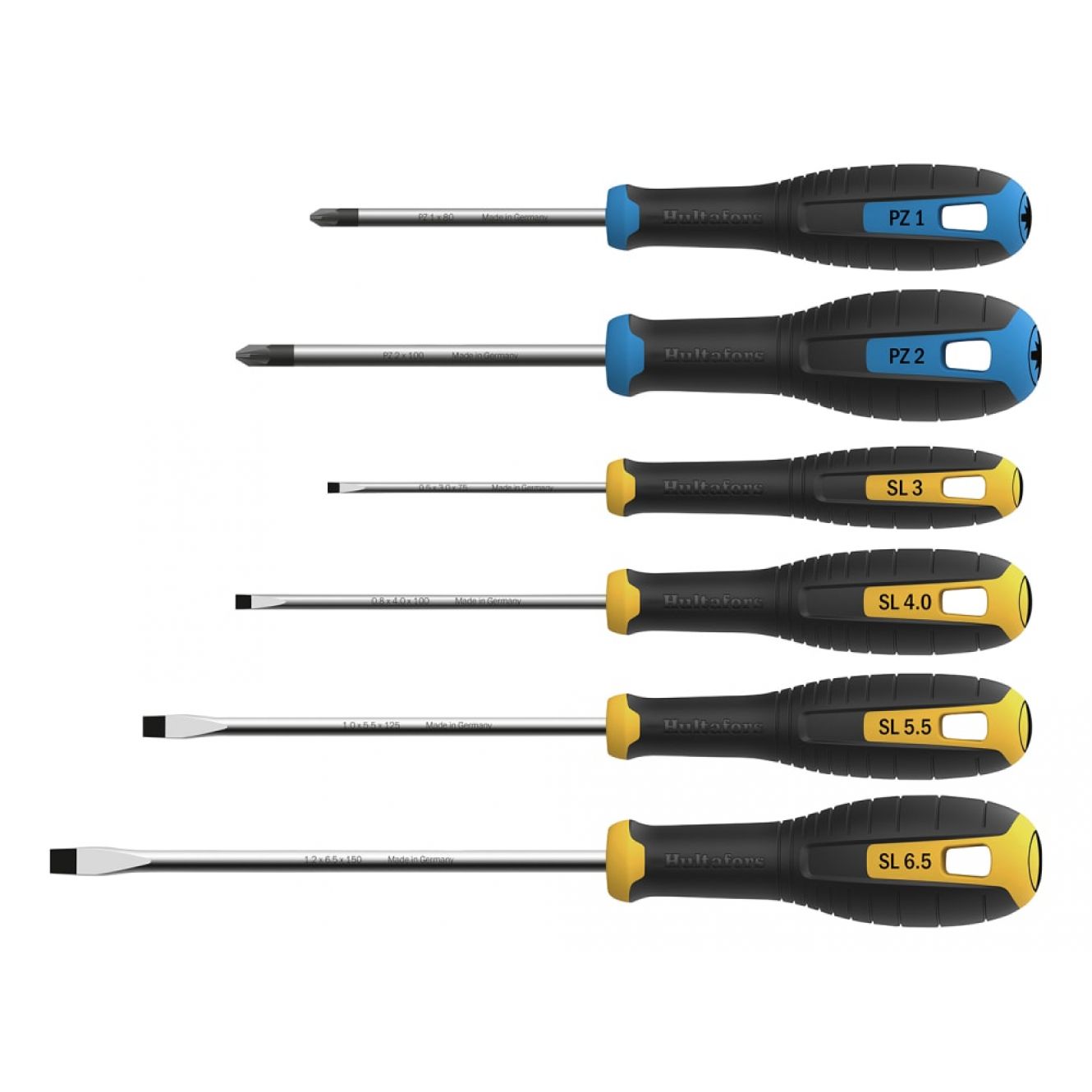 Pozidriv & Slotted Screwdriver Set, 6 Piece HUL444415