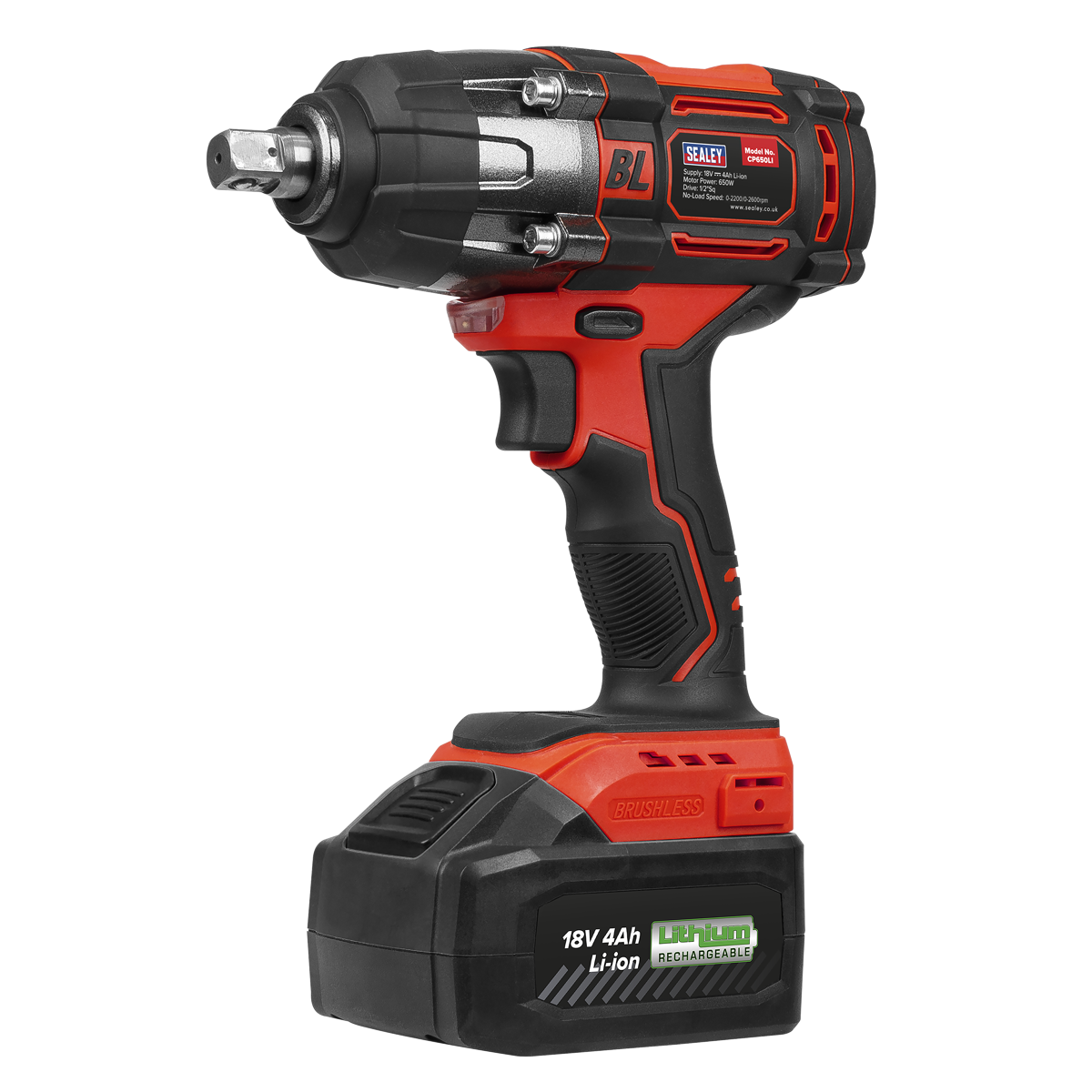 Cordless Impact Wrench 18V 4Ah Lithium-ion 1/2"Sq Drive CP650LI