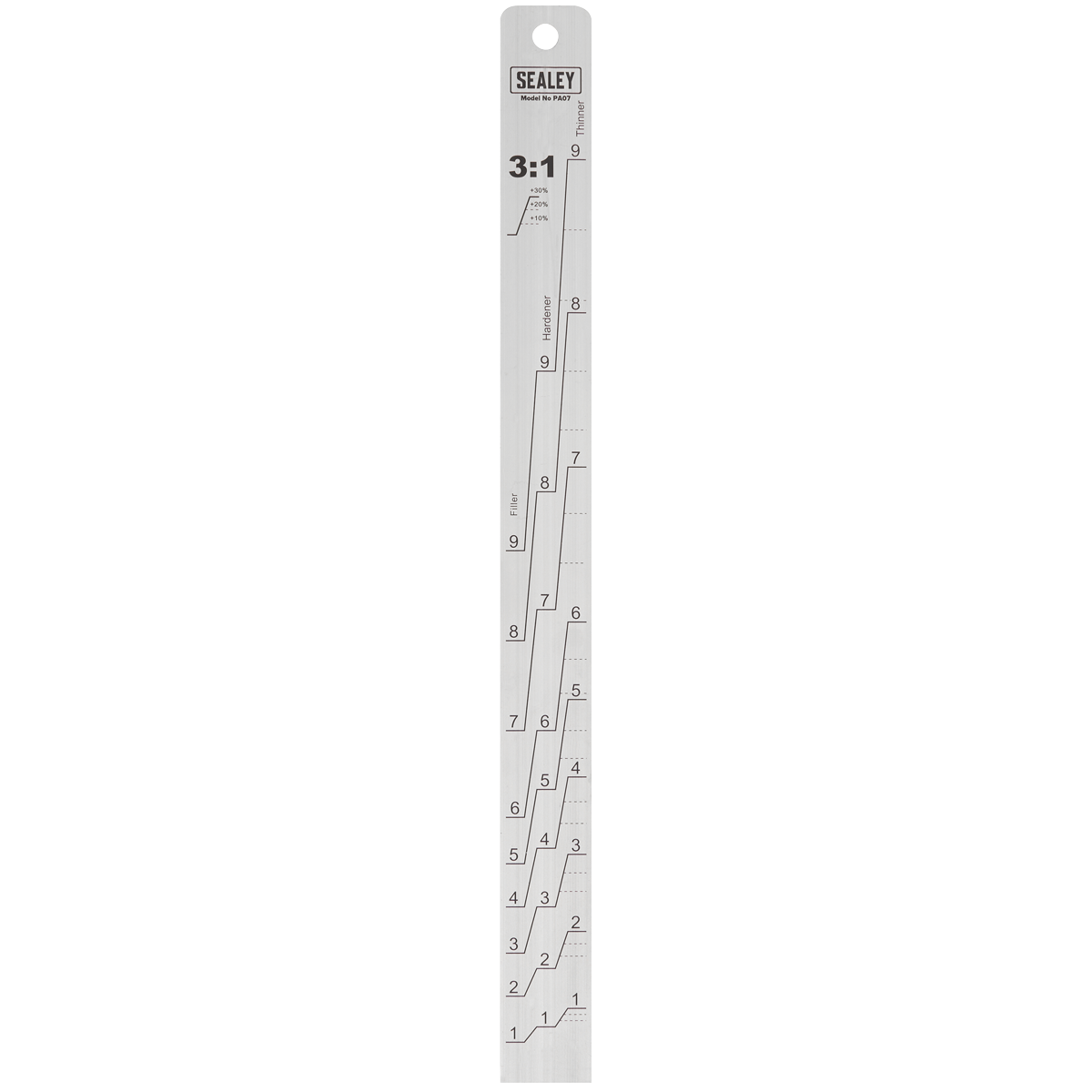 Aluminium Paint Measuring Stick 1:1/3:1 PA07