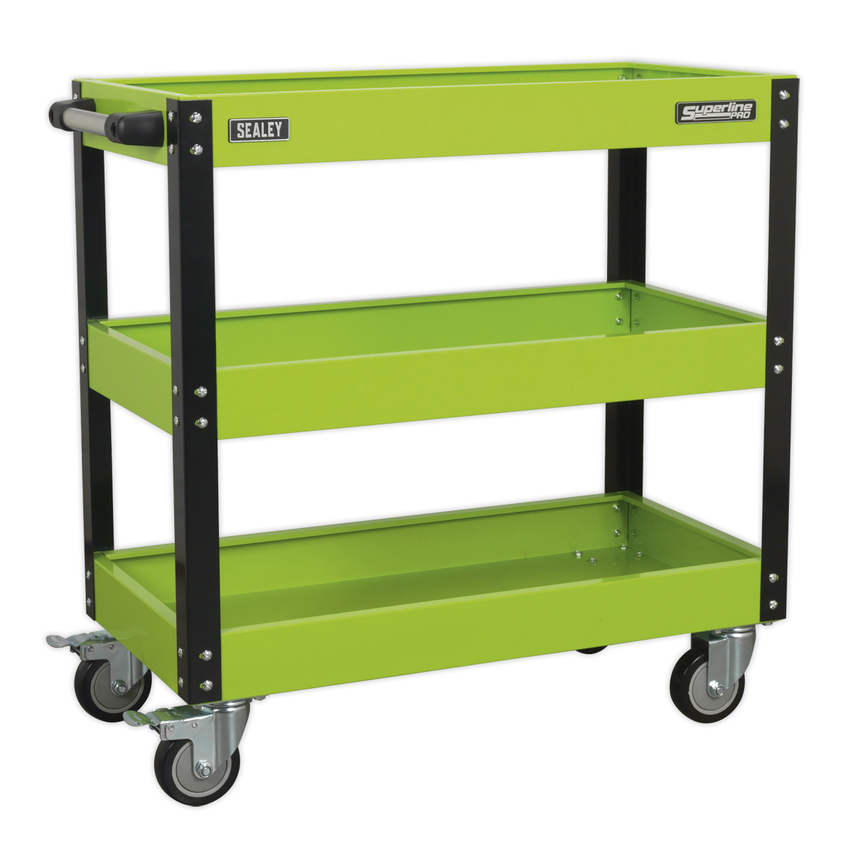 Workshop Trolley 3-Level Heavy-Duty - Hi-Vis Green CX110HV