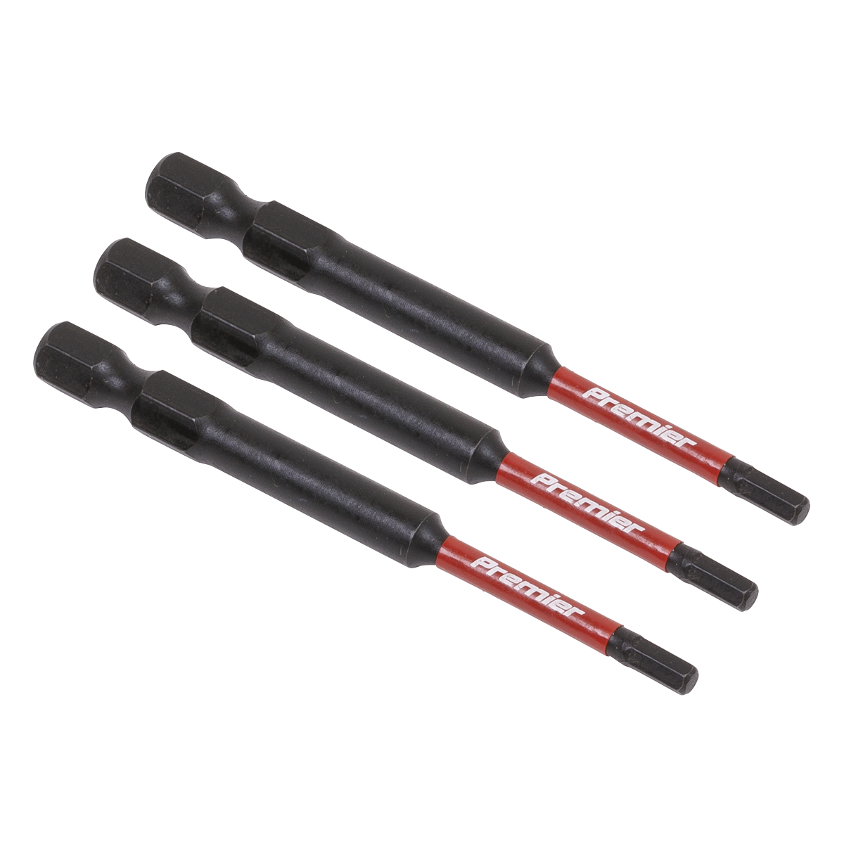 Hex 3mm Impact Power Tool Bits 75mm - 3pc AK8261