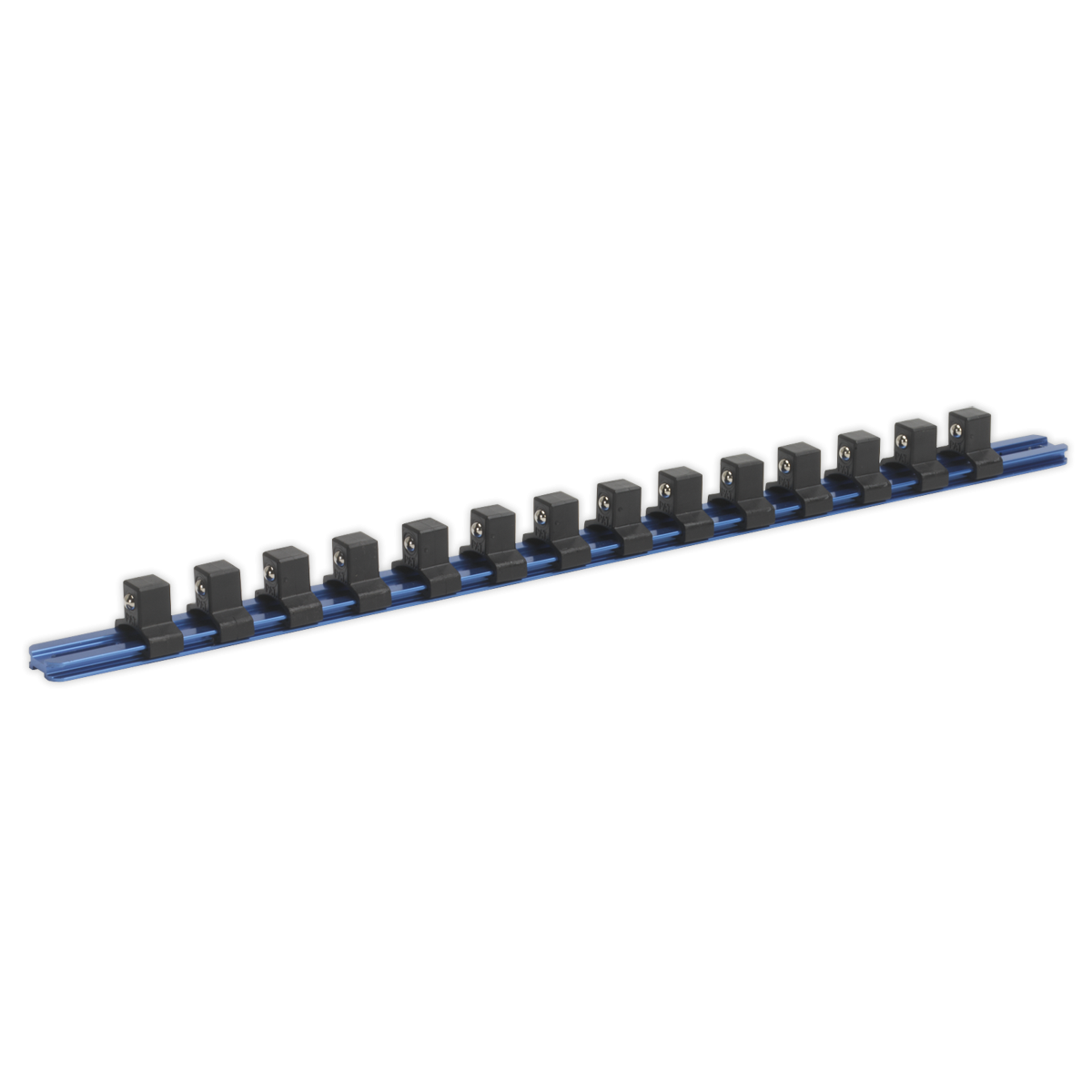 Socket Retaining Rail with 14 Clips Aluminium 1/2"Sq Drive SR1214