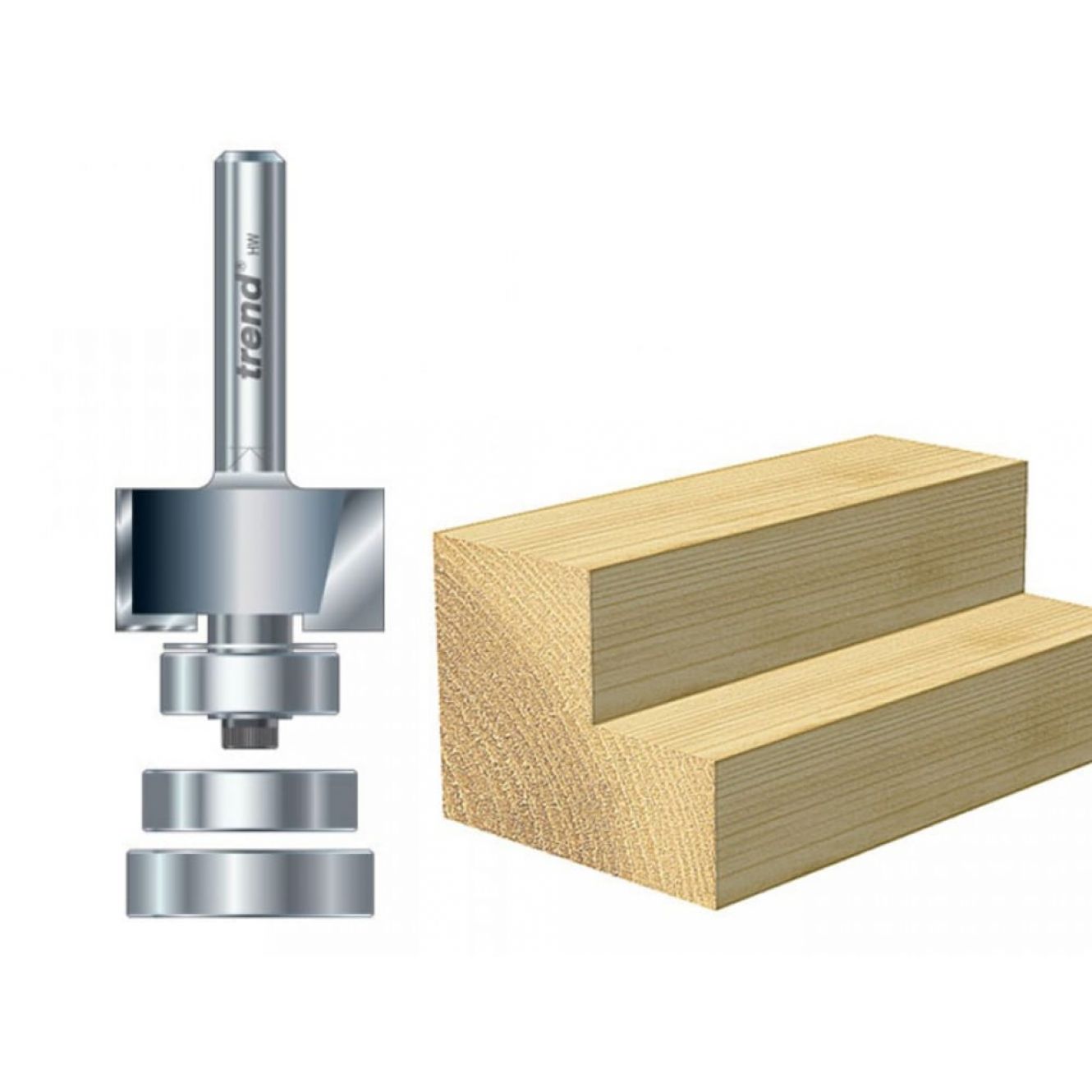 46/44 x 1/4 TCT Bearing Guided Rebater 24mm x 12.7mm TRE464414TC