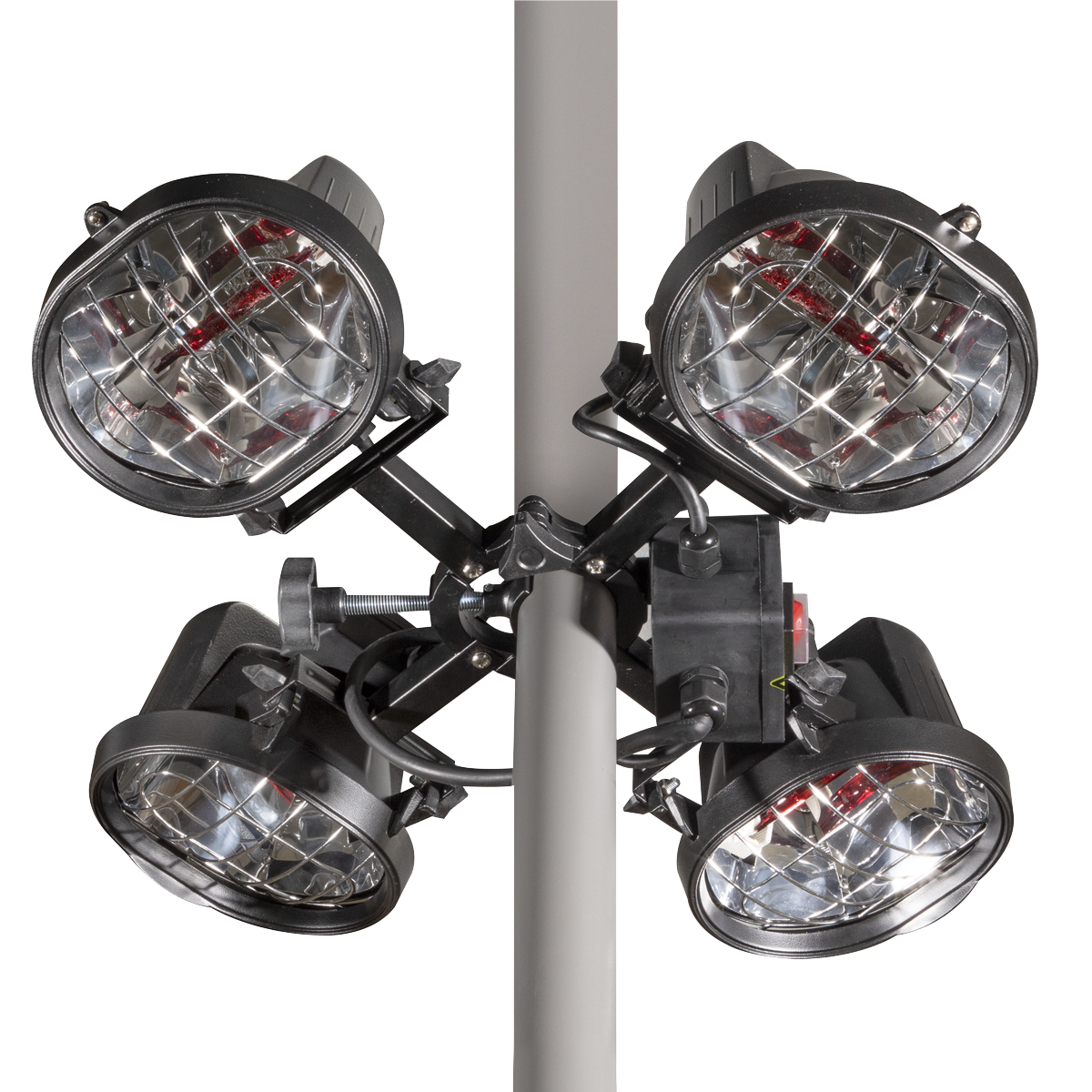 Dellonda Folding Parasol/Gazebo/Patio Outdoor Infrared Heater, Four Panels, Extra Long 5M Cable, 1800W - DG178 DG178