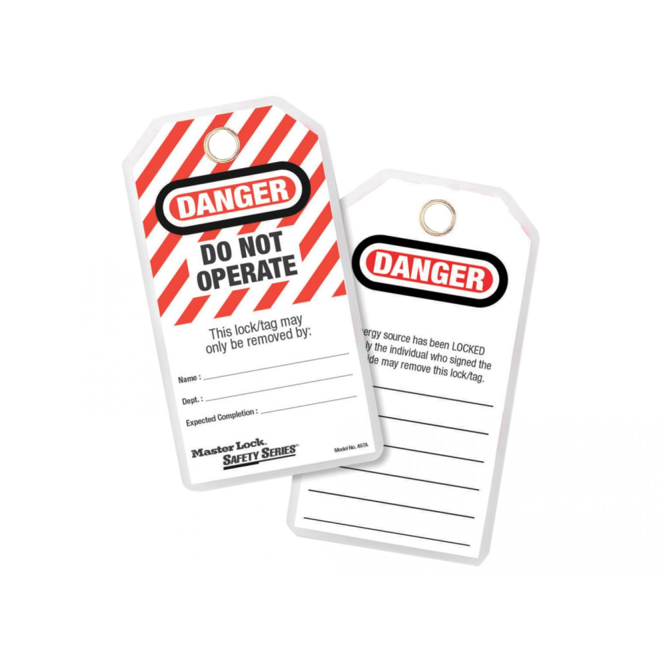 No. 497A Heavy-Duty Safety Tags (12) - DANGER DO NOT OPERATE MLK497A