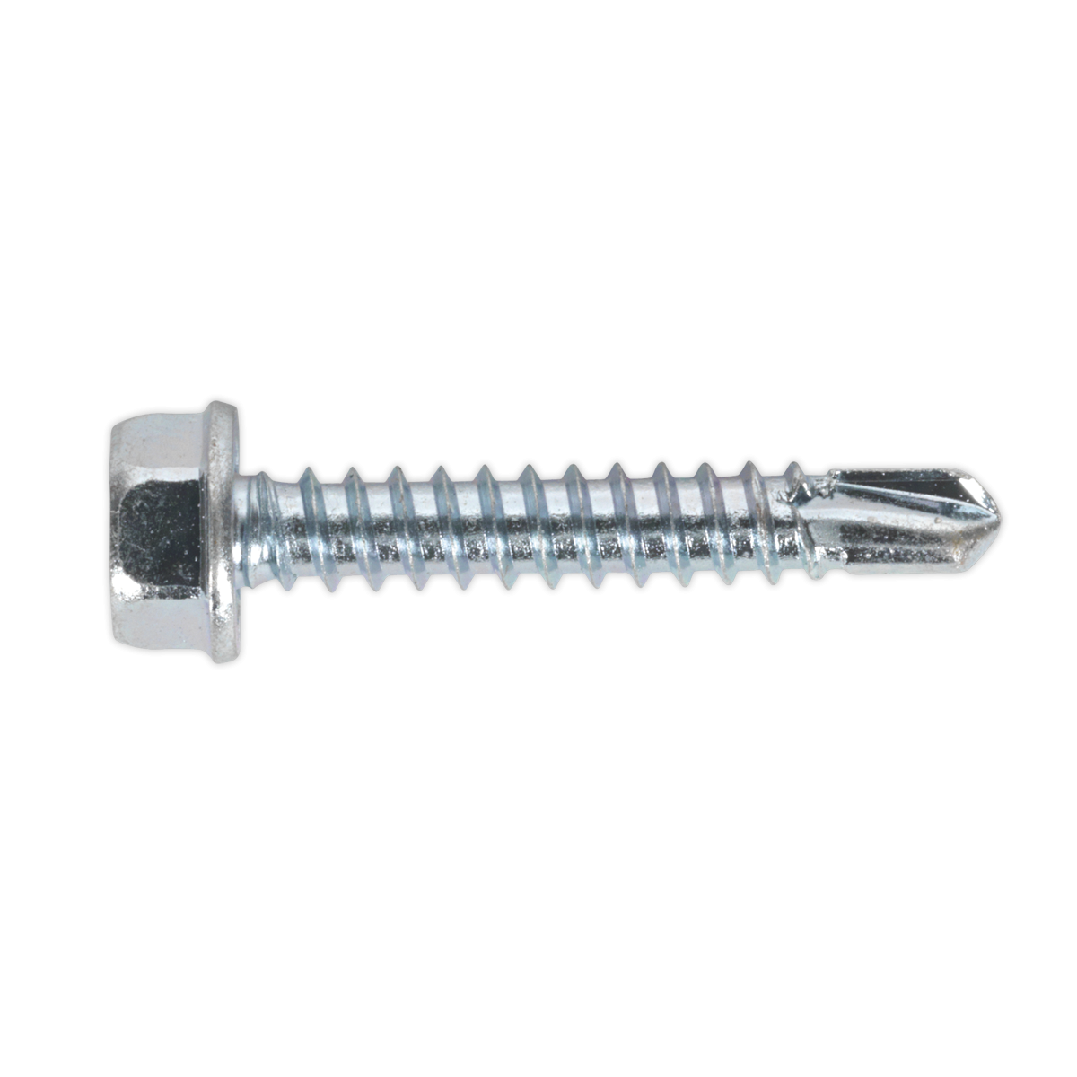 Self-Drilling Screw 4.2 x 25mm Hex Head Zinc Pack of 100 SDHX4225