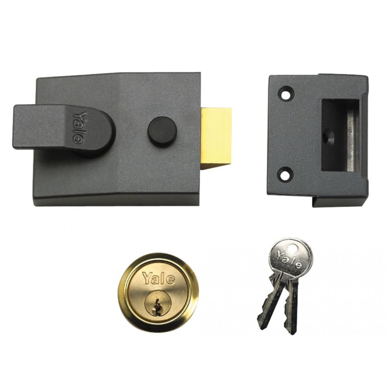 91 Basic Nightlatch 60mm Backset DMG Finish Box YAL91DMGPB