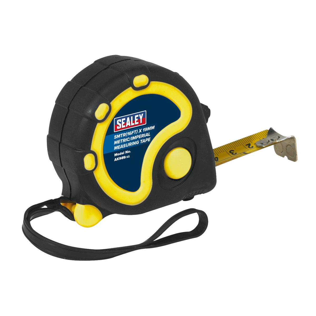 Rubber Tape Measure 5m(16ft) x 19mm - Metric/Imperial AK989