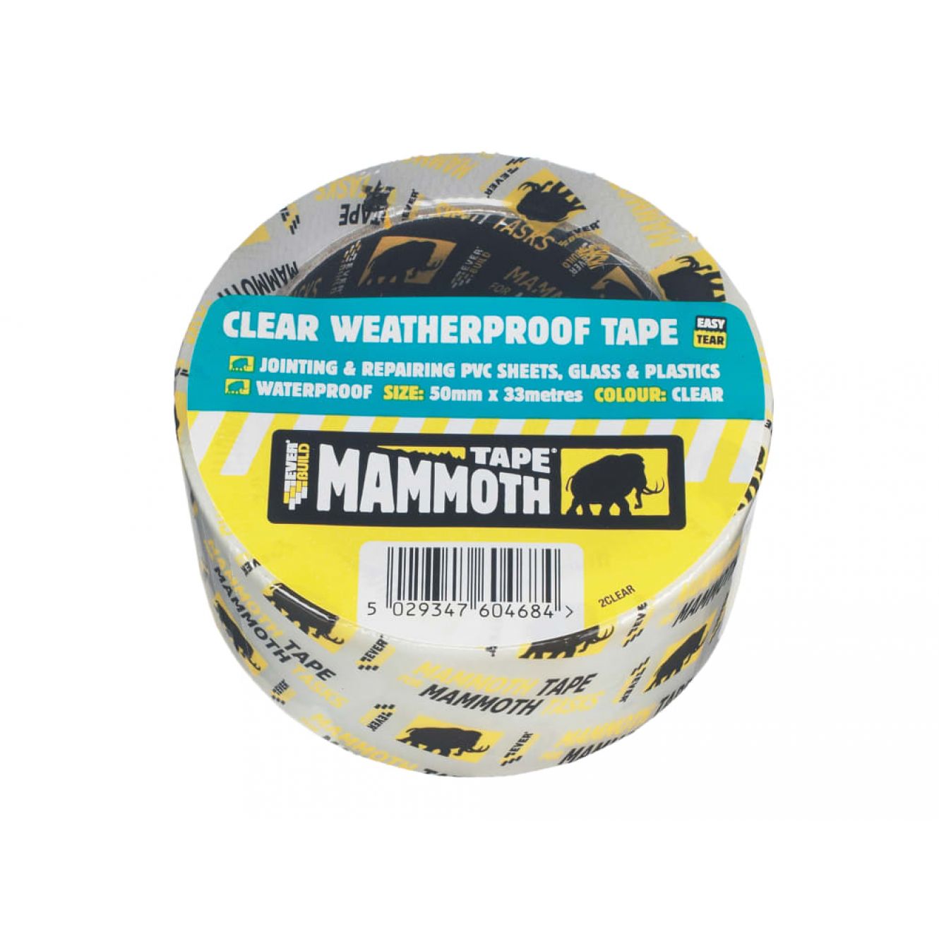 Weatherproof Tape 50mm x 10m Clear EVB2CLEAR10