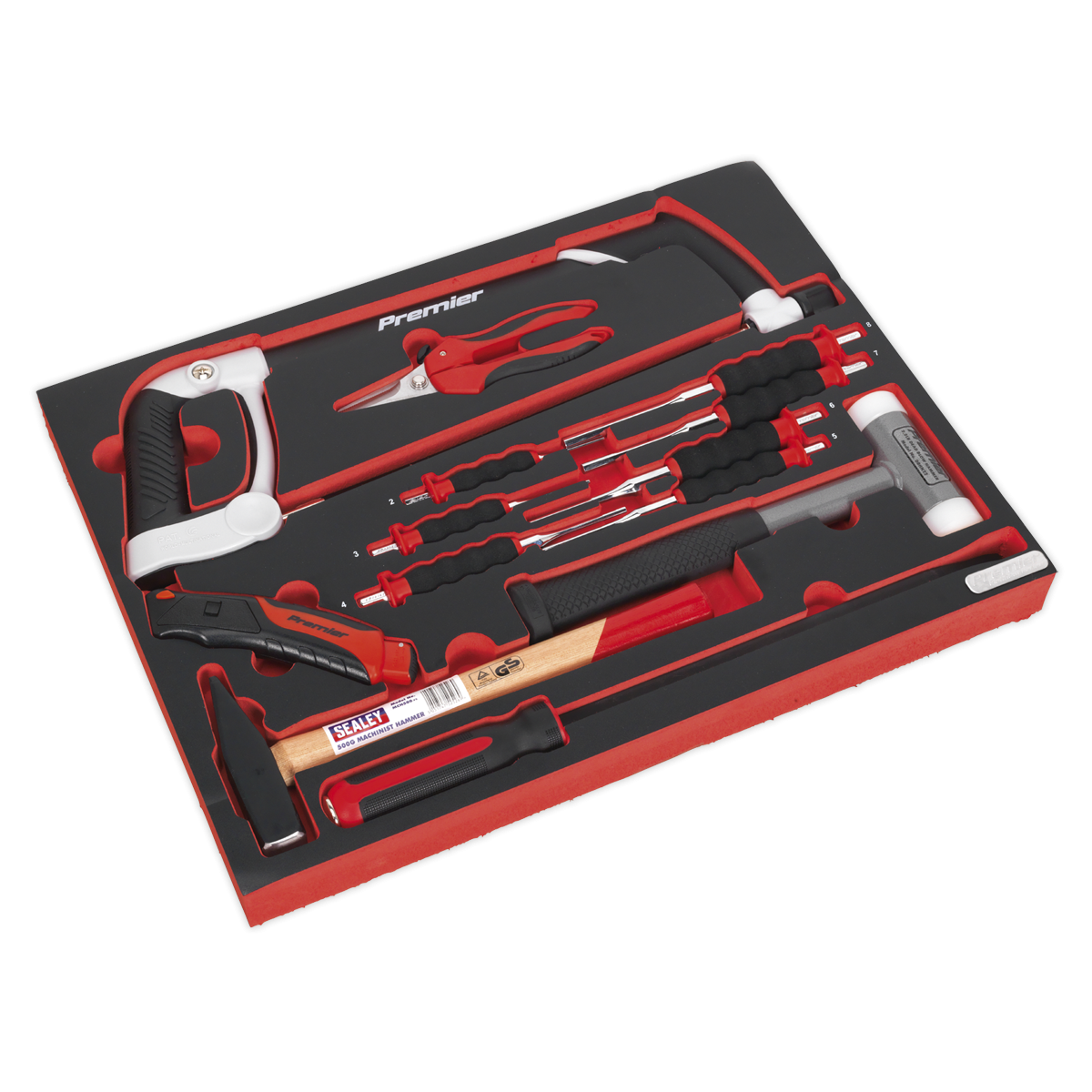 Tool Tray with Hacksaw, Hammers & Punches 13pc TBTP06EU