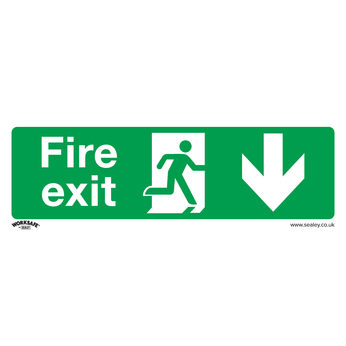 Safe Conditions Safety Sign - Fire Exit (Down) - Self-Adhesive Vinyl SS22V1