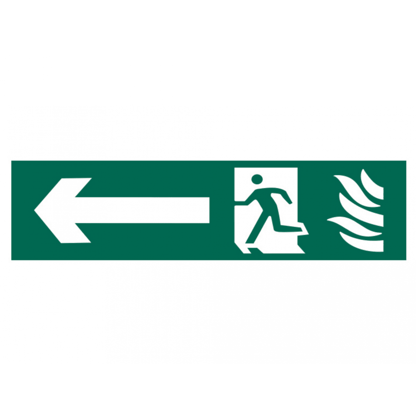Running Man Arrow Left - PVC 200 x 50mm SCA5201