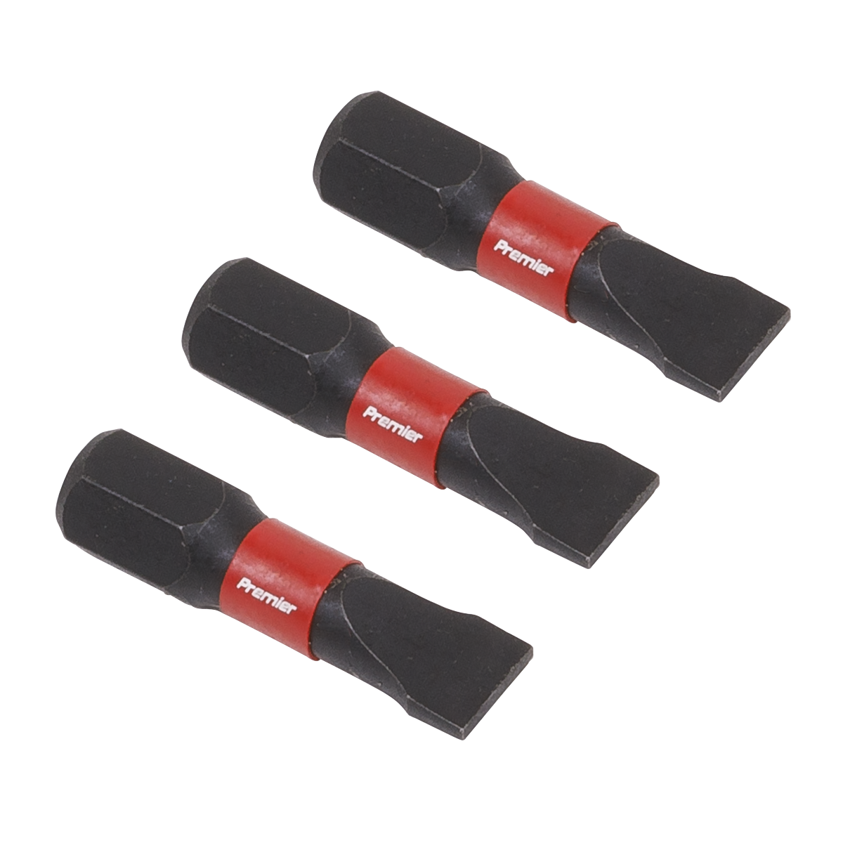 Slotted 6.5mm Impact Power Tool Bits 25mm - 3pc AK8203