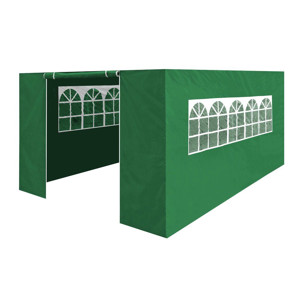 Dellonda Premium Side Walls/Doors/Windows for Gazebo/Marquee, Fits 3 x 4.5m Models - Dark Green DG152