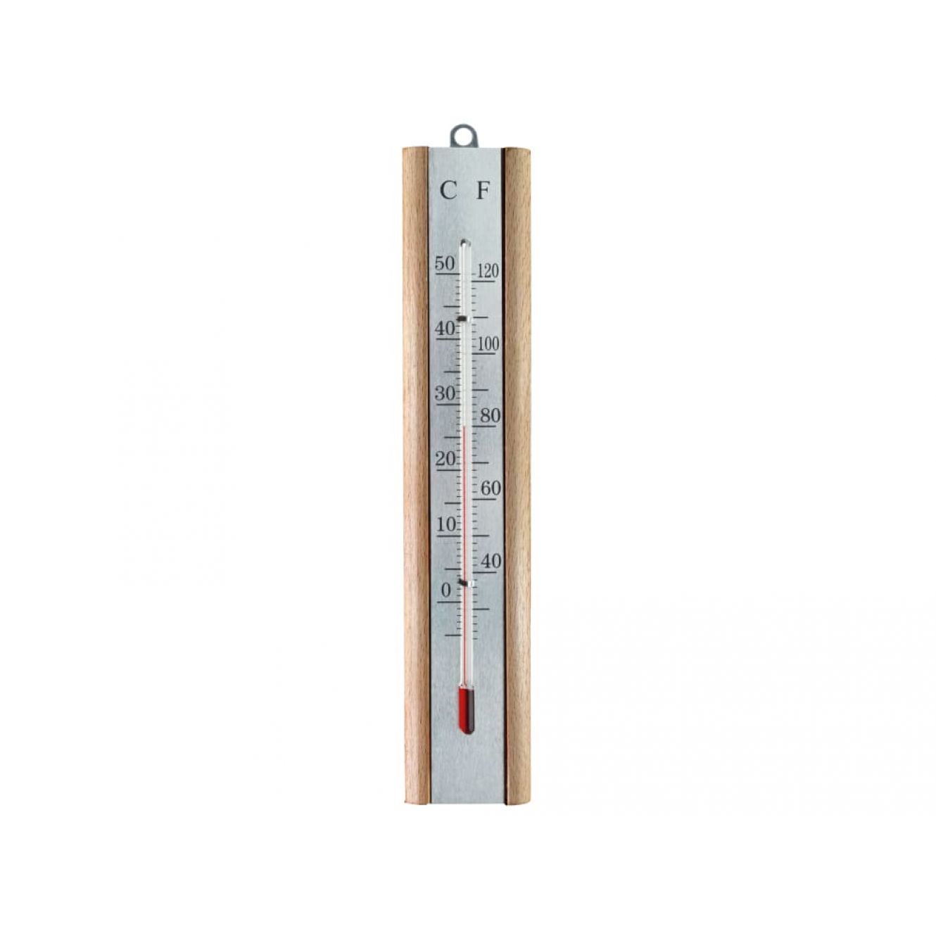 Thermometer Wall Beech Silver 200mm FAITHBEECH