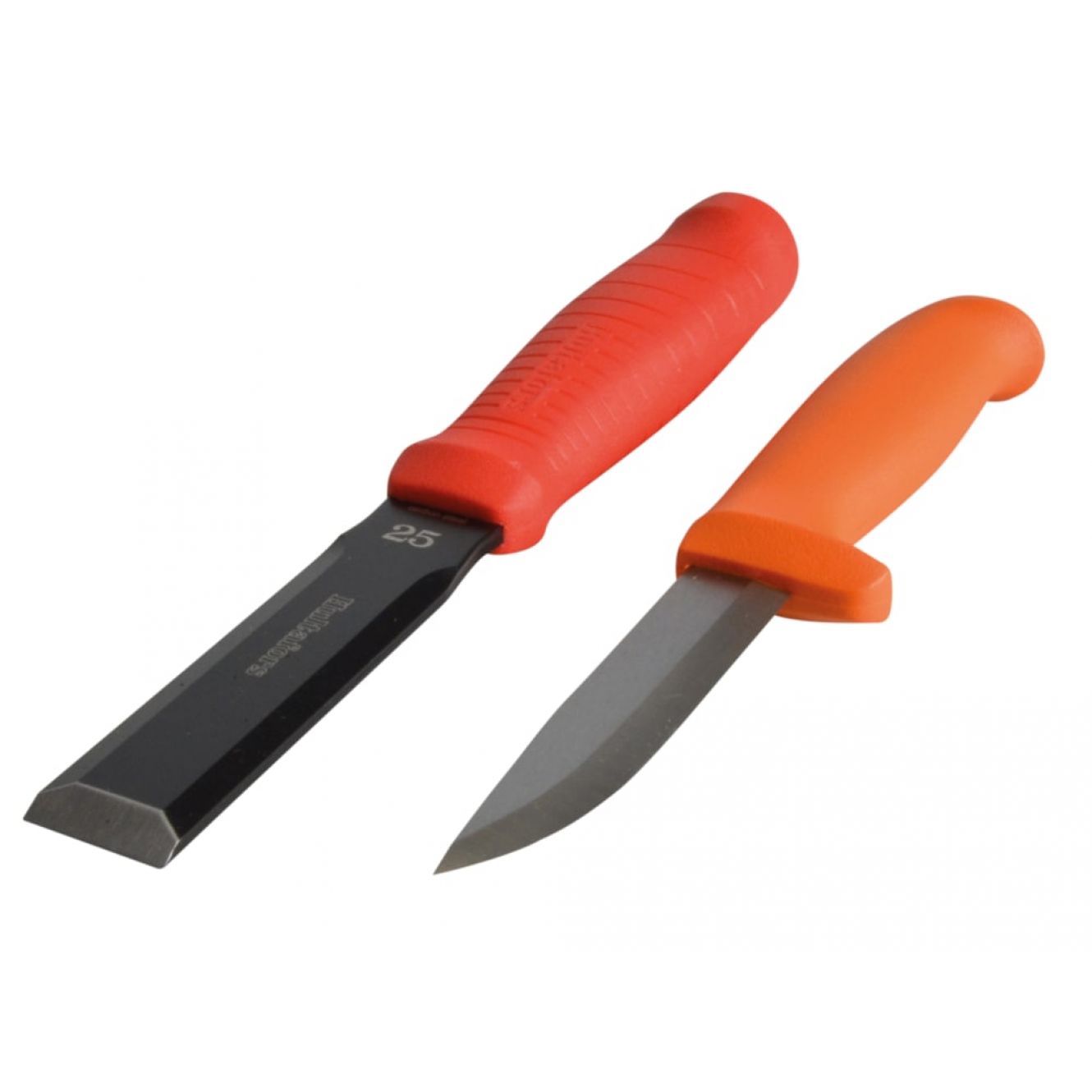 Chisel EDC 25mm & Craftsmen's Knife HVK in a Double Holster HULEDC25HVK