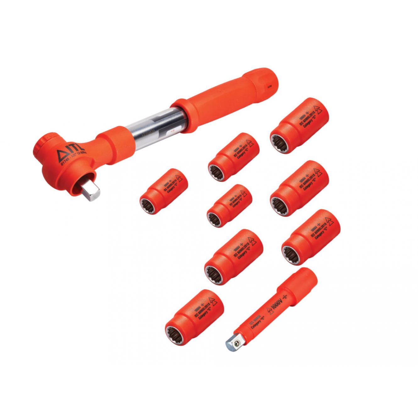 Insulated 1/2in Drive Imperial Torque Wrench Kit, 10 Piece ITL00027