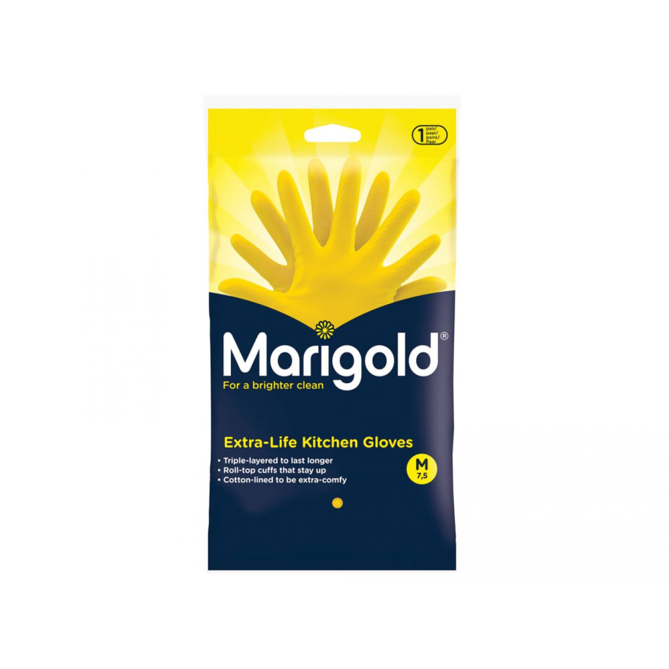 Extra-Life Kitchen Rubber Gloves - Medium (6 Pairs) MGD145407