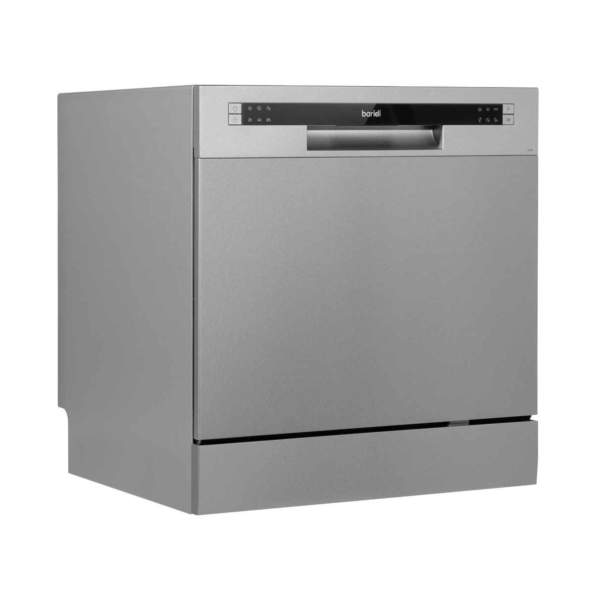 Baridi Compact Tabletop Dishwasher 8 Place Settings, 6 Programmes, Low Noise, 8L Cycle, Start Delay - Silver DH87