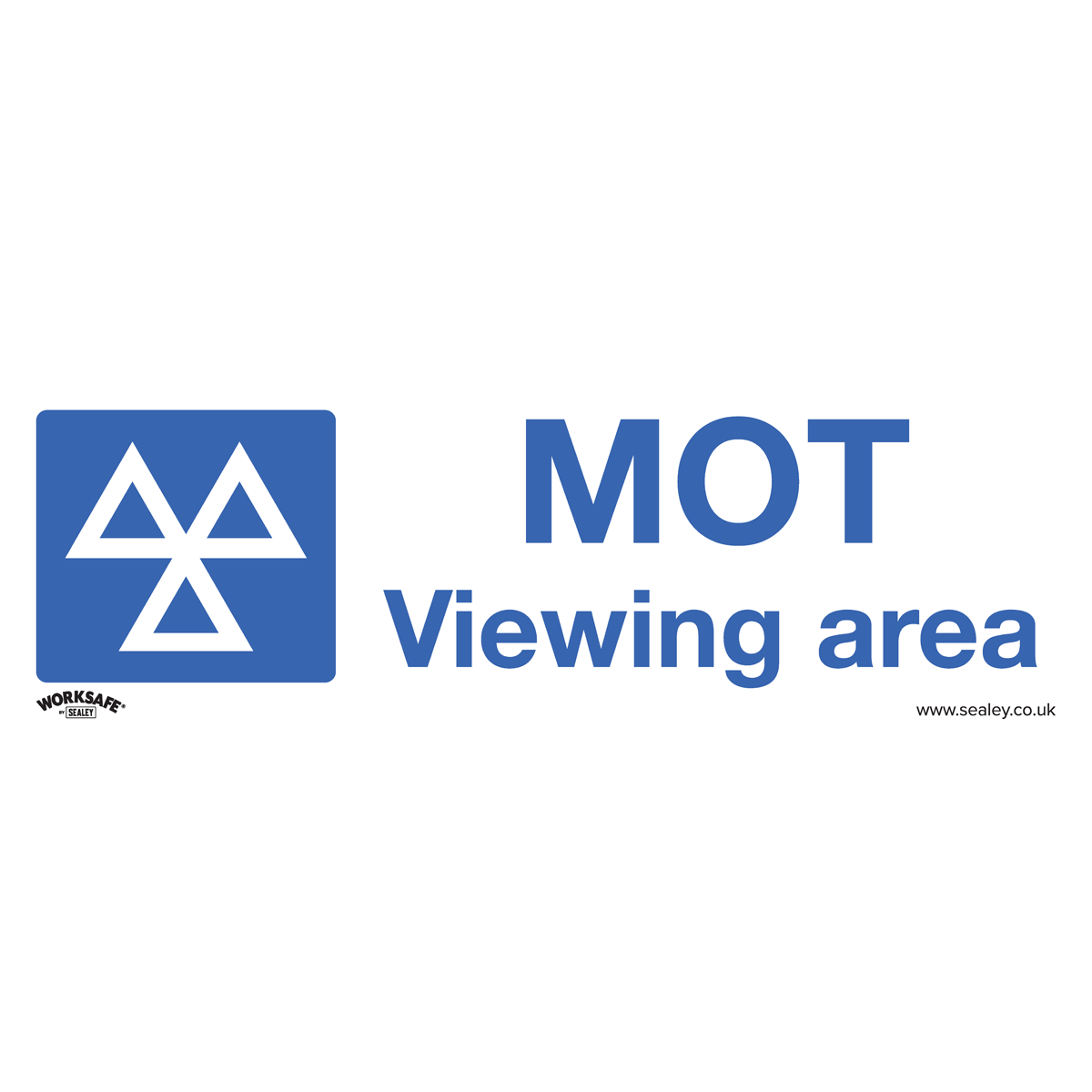 Warning Safety Sign - MOT Viewing Area - Rigid Plastic SS50P1