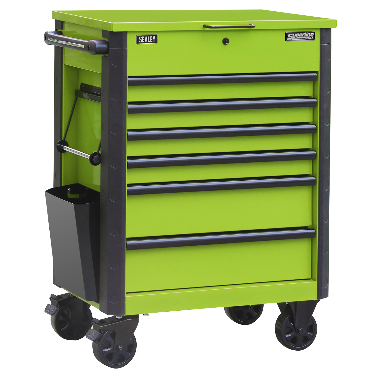 Superline Pro® Tool Trolley 6 Drawer - Green AP266HV