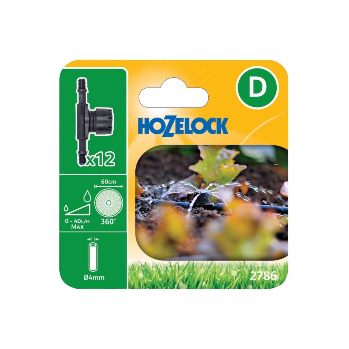 2786 In Line Adjustable Mini Sprinkler 4mm (Pack 12) HOZ27860012