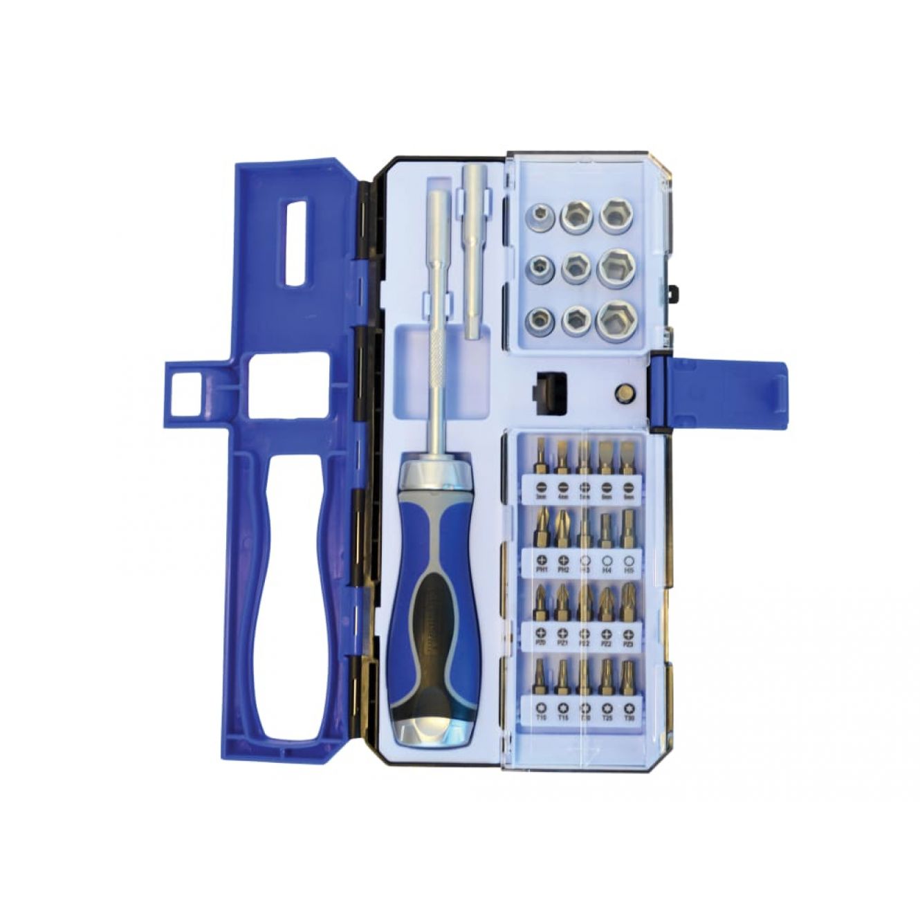 Ratchet Screwdriver & Socket Set, 33 Piece FAISDSET33R