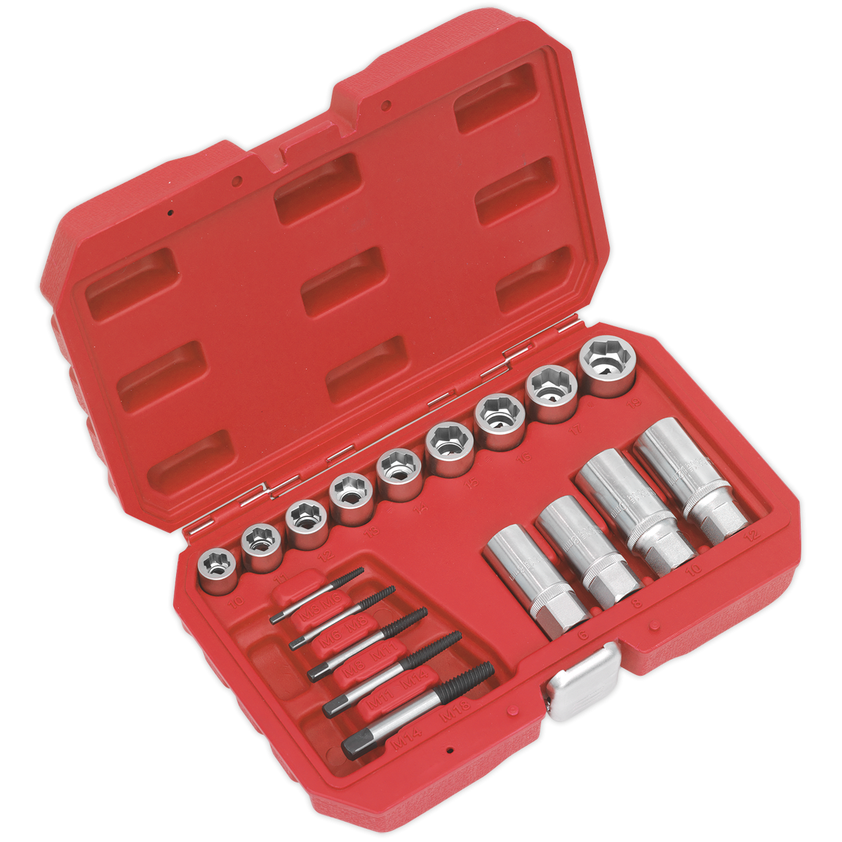 Bolt, Stud & Screw Extractor Set 18pc AK751