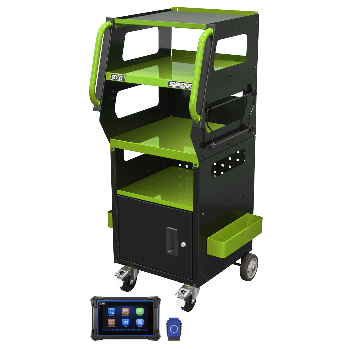 Diagnostic Tablet & Trolley - Green SDS1G