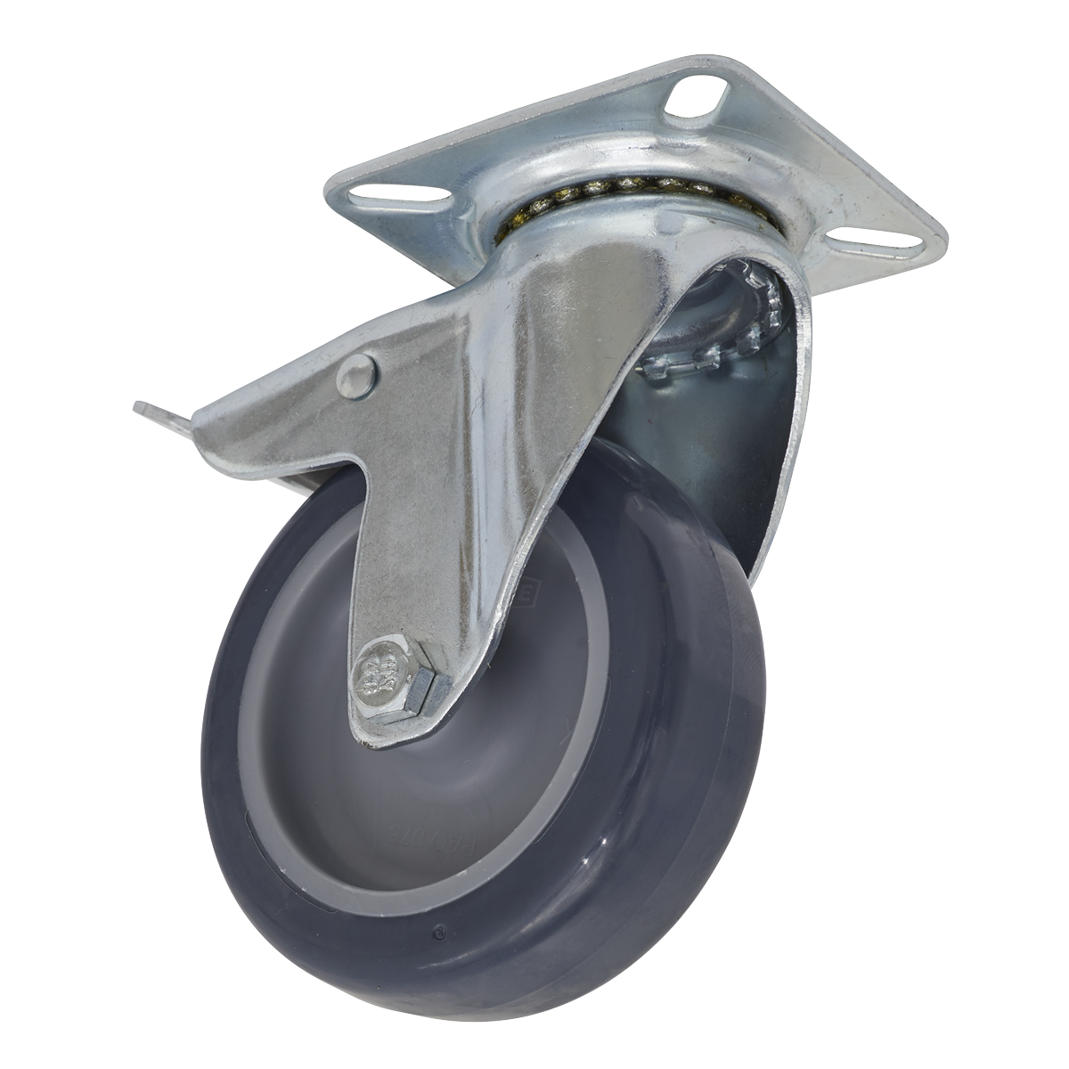 Castor Wheel Swivel Plate with Total Lock Ø75mm SCW275SPL