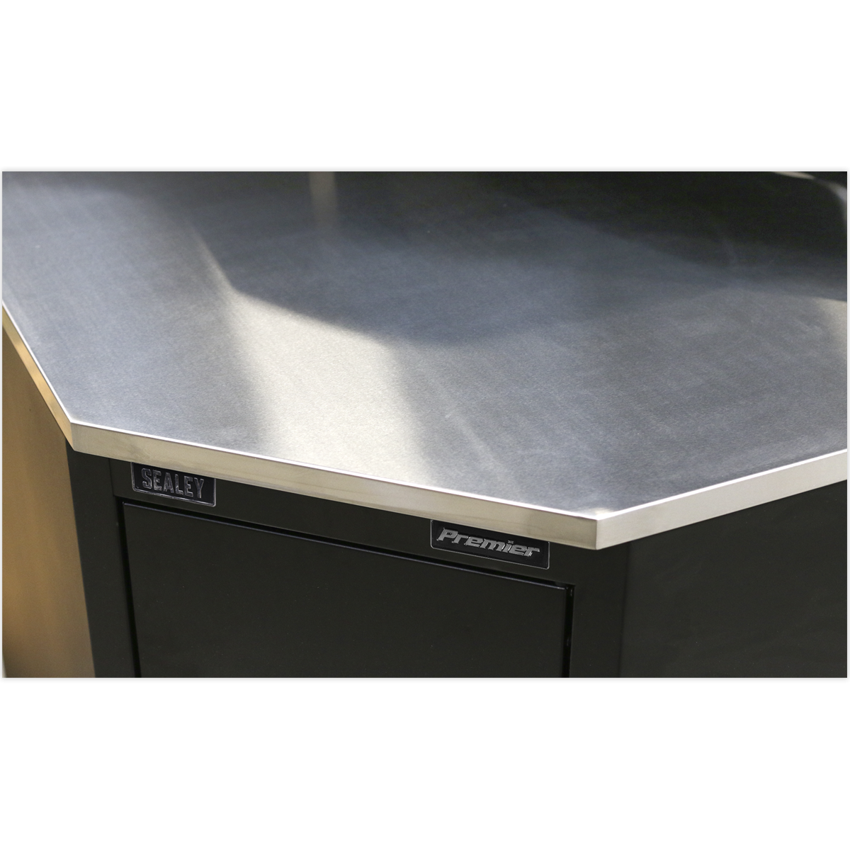 Stainless Steel Corner Worktop 930mm APMS19