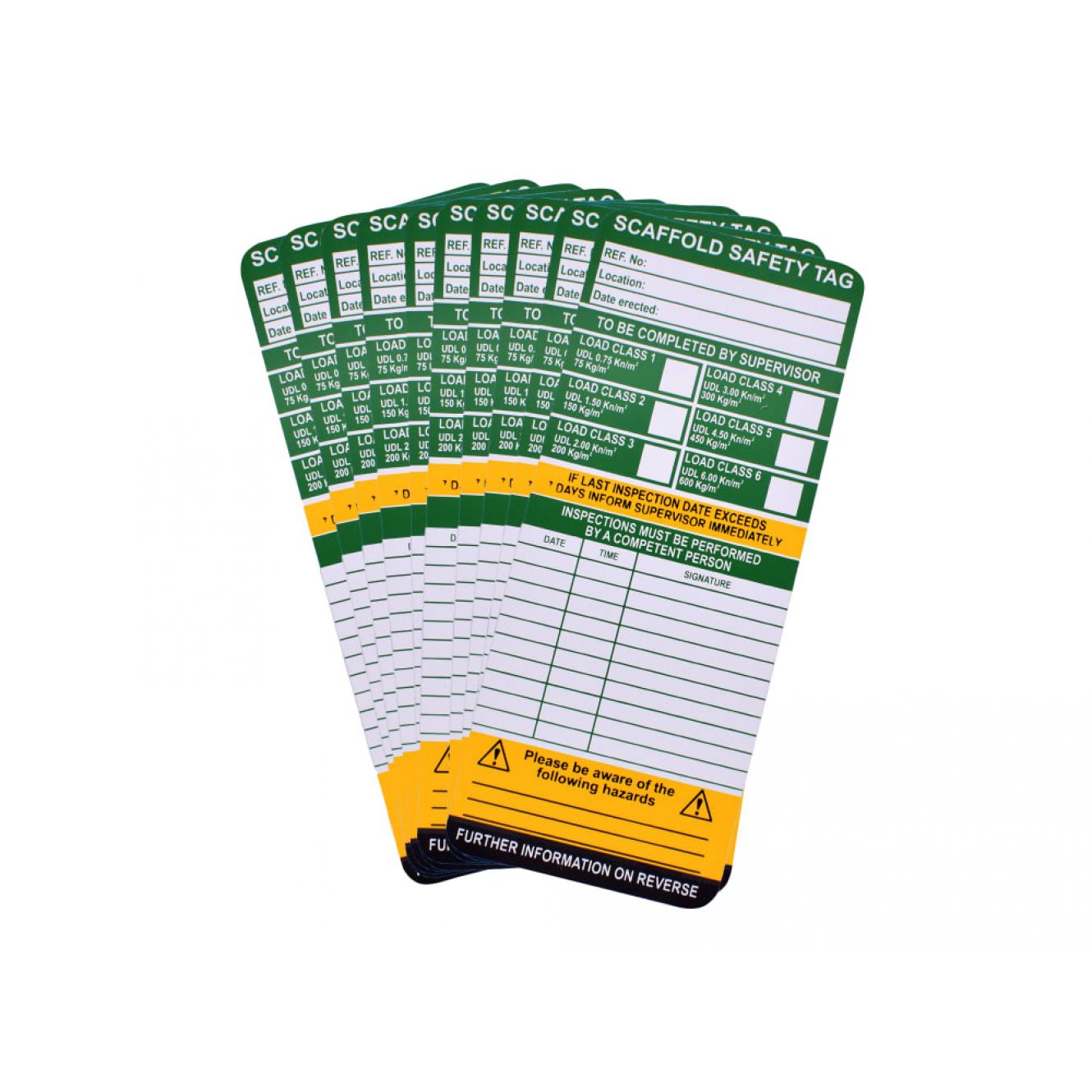 Scaffold Tag Inserts Pack Of 10 SCASCAFTAGI