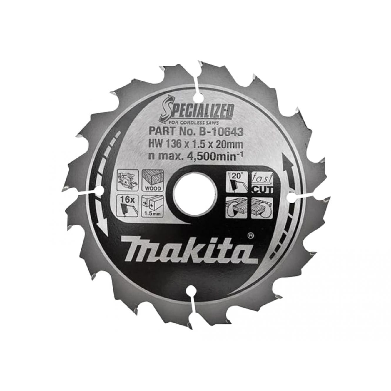 Specialized Blade for Cordless Saws, Wood