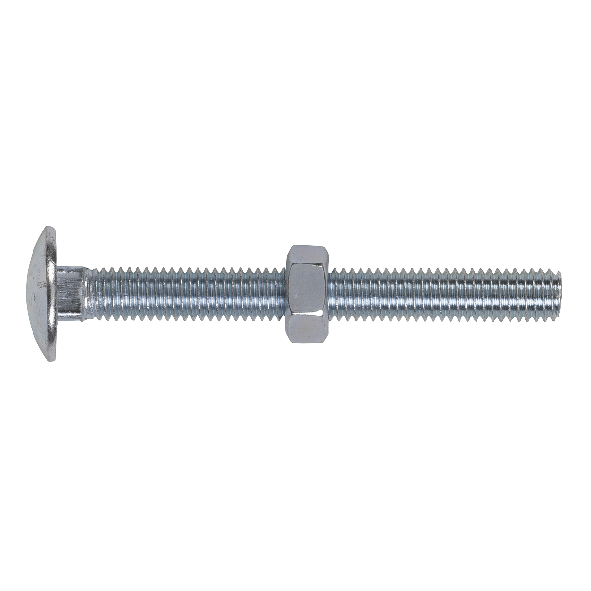 Coach Bolt & Nut DIN 603 - M8 x 75mm Zinc Pack of 50 CBN875