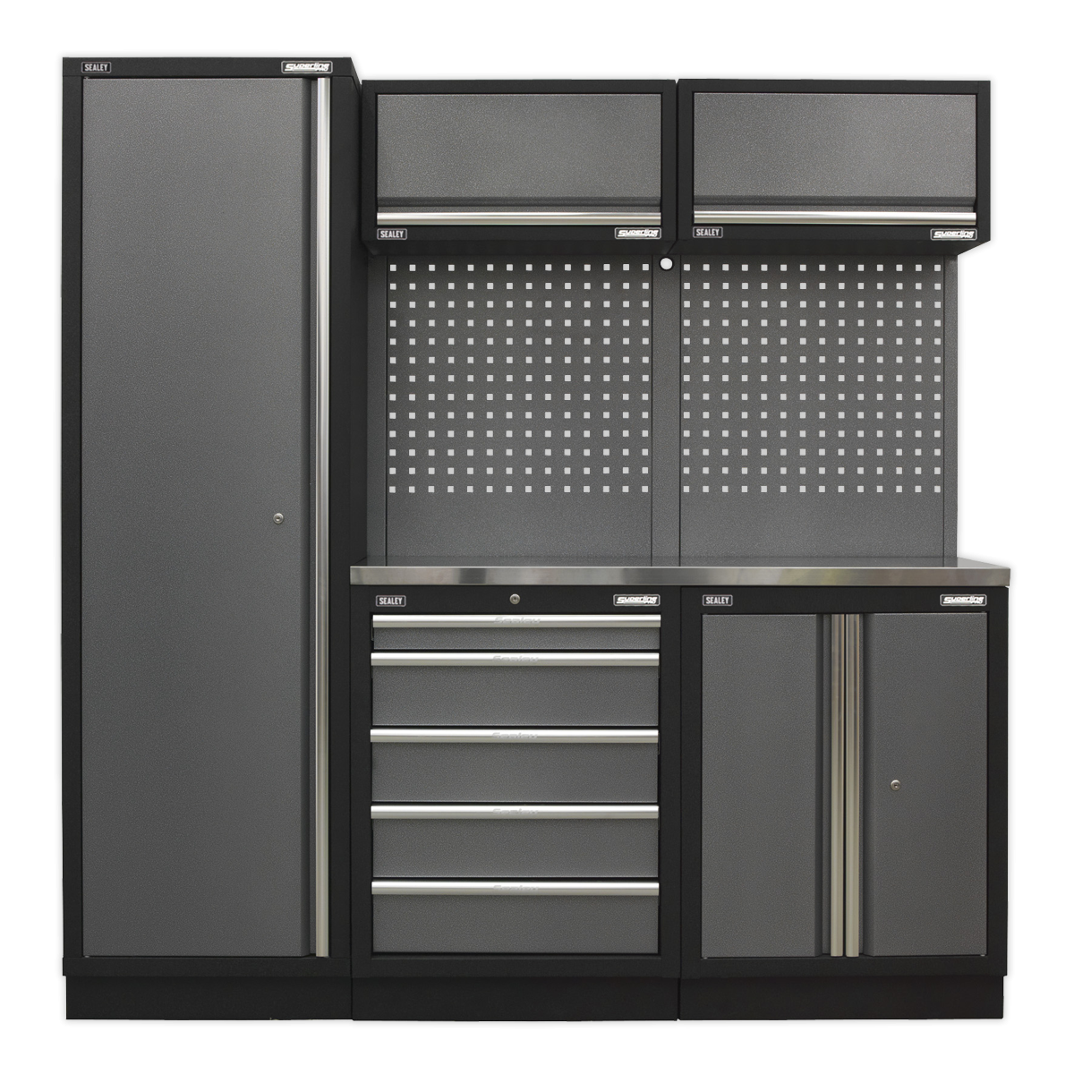 Superline PRO® 2.0m Storage System - Stainless Worktop APMSSTACK02SS