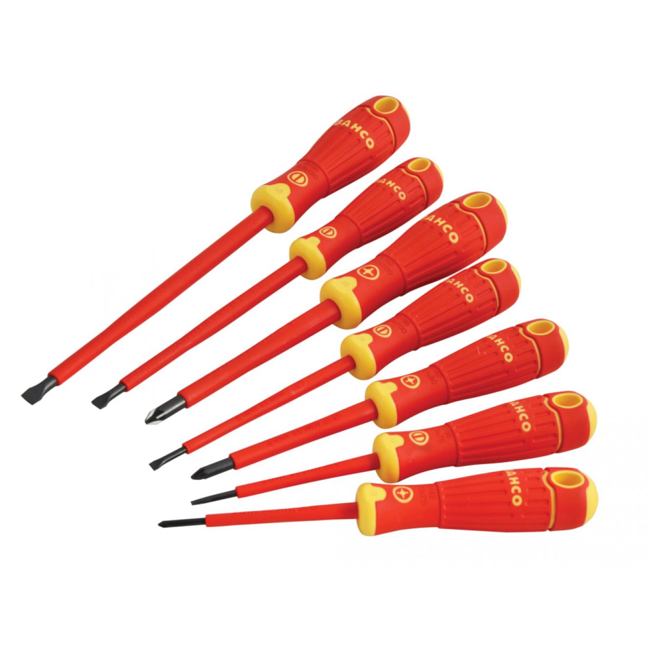 B220.017 BAHCOFIT Insulated Screwdriver Set, 7 Piece BAH220017