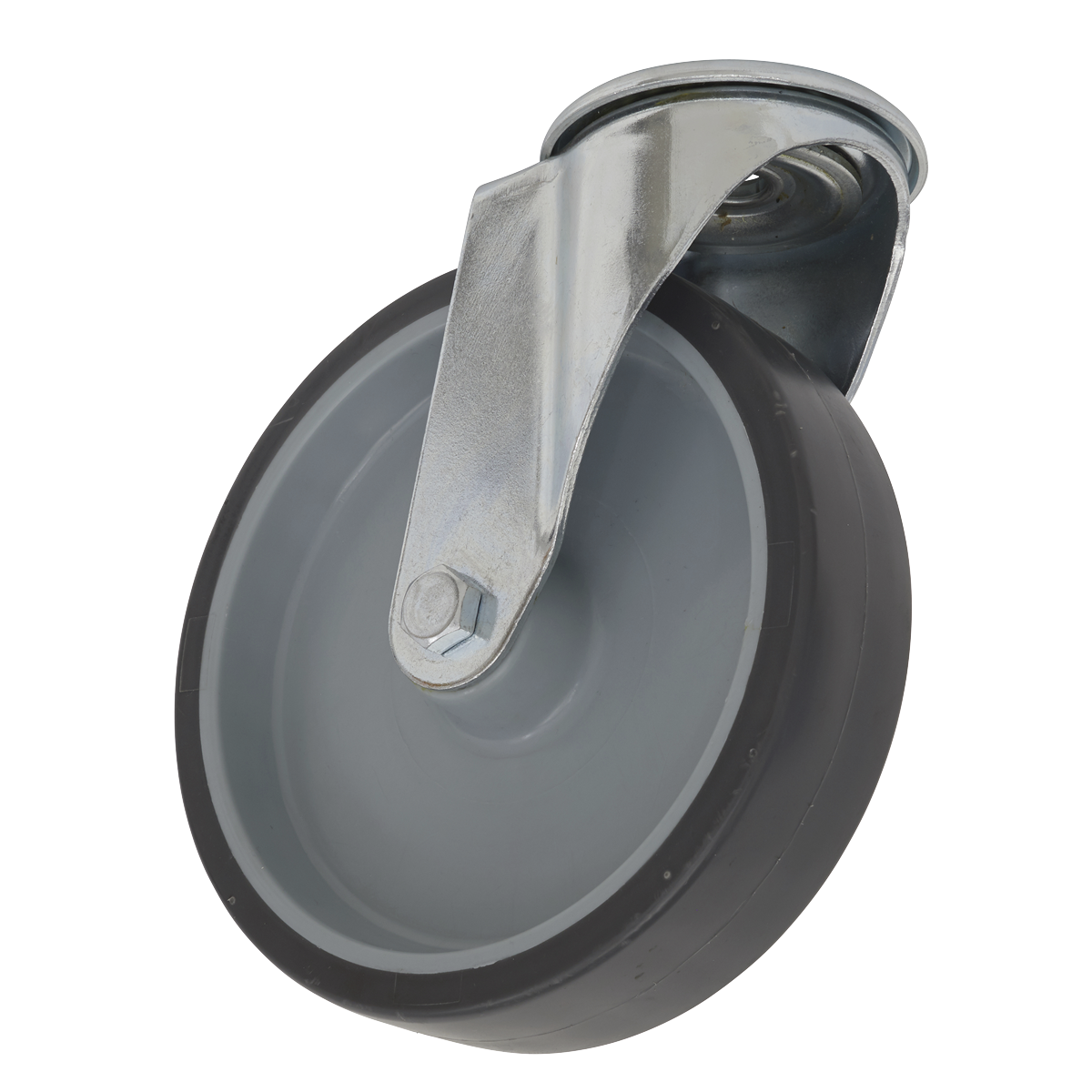 Medium-Duty Thermoplastic Bolt Hole Swivel Castor Wheel Ø100mm - Trade SCW2100SBEM