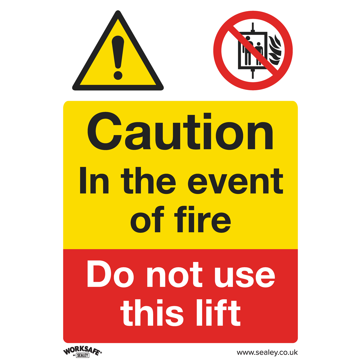 Warning Safety Sign - Caution Do Not Use Lift - Self-Adhesive Vinyl SS43V1