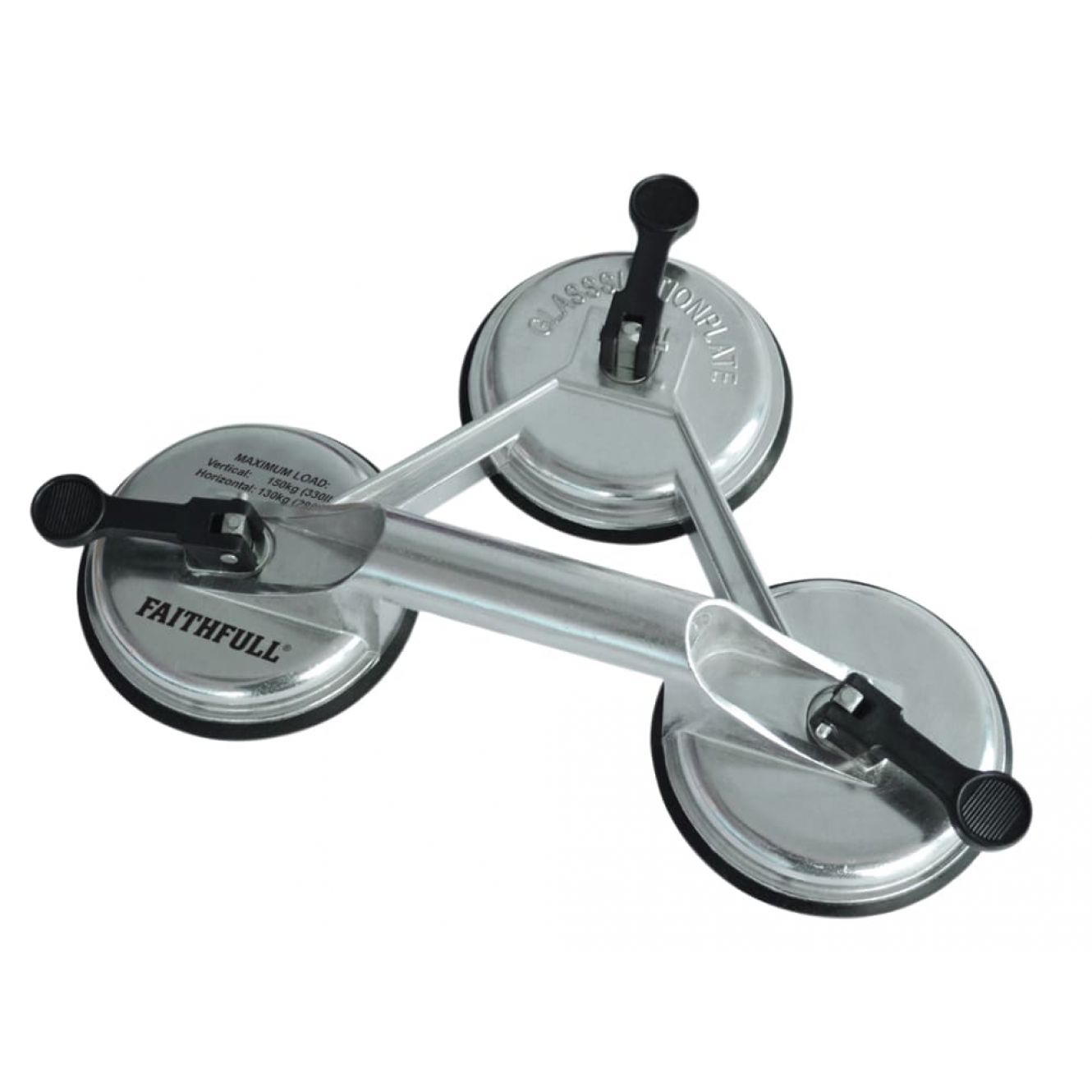 Triple Pad Aluminium Pro Suction Lifter FAISUCPAD3P