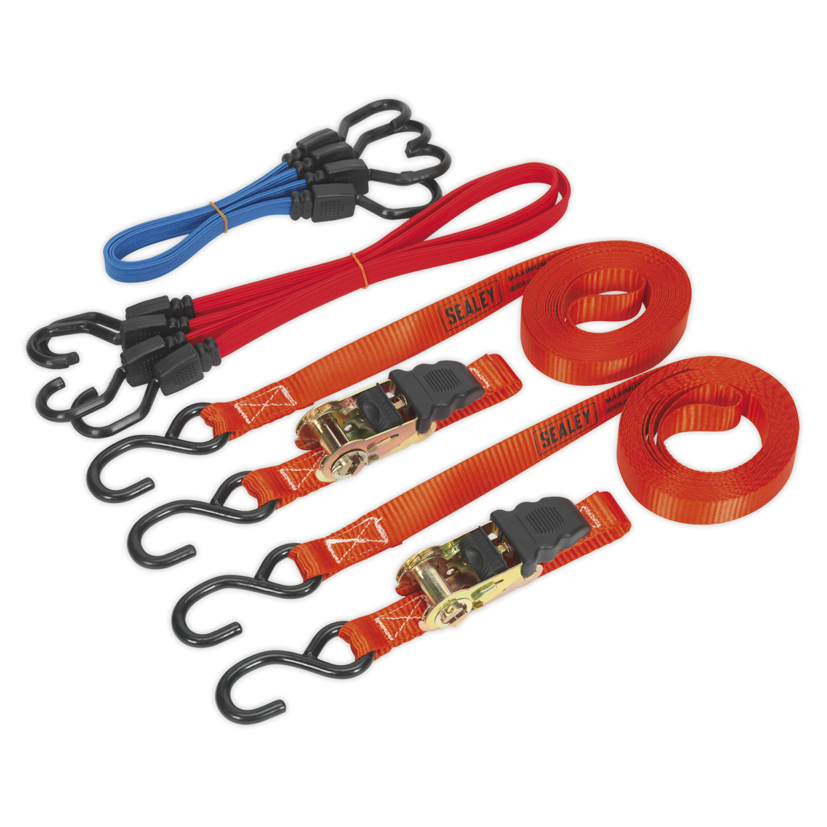 Ratchet Strap & Bungee Cord Set 6pc TD285SBD