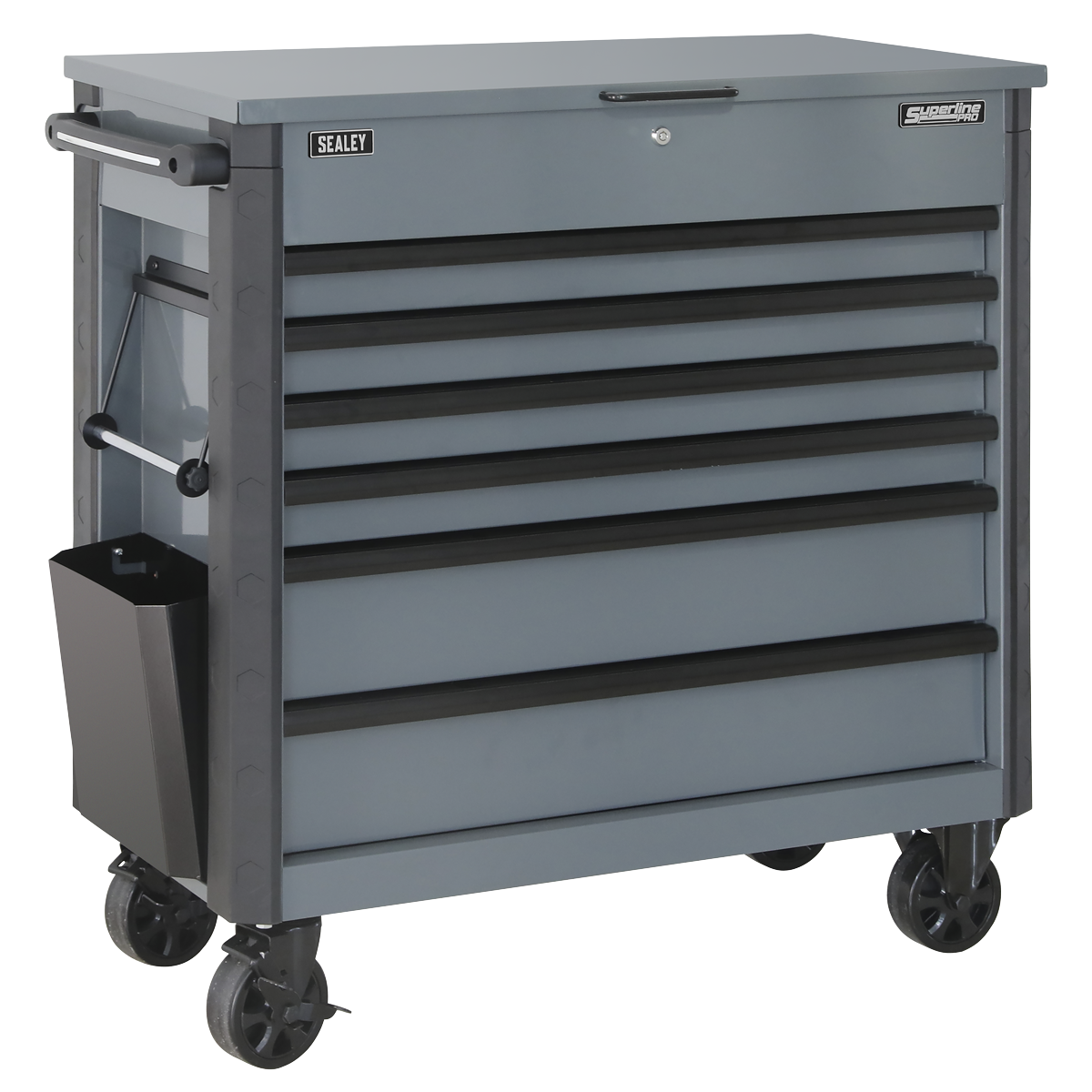 Tool Trolley 6 Drawer with Ball Bearing Slides - Grey AP366G