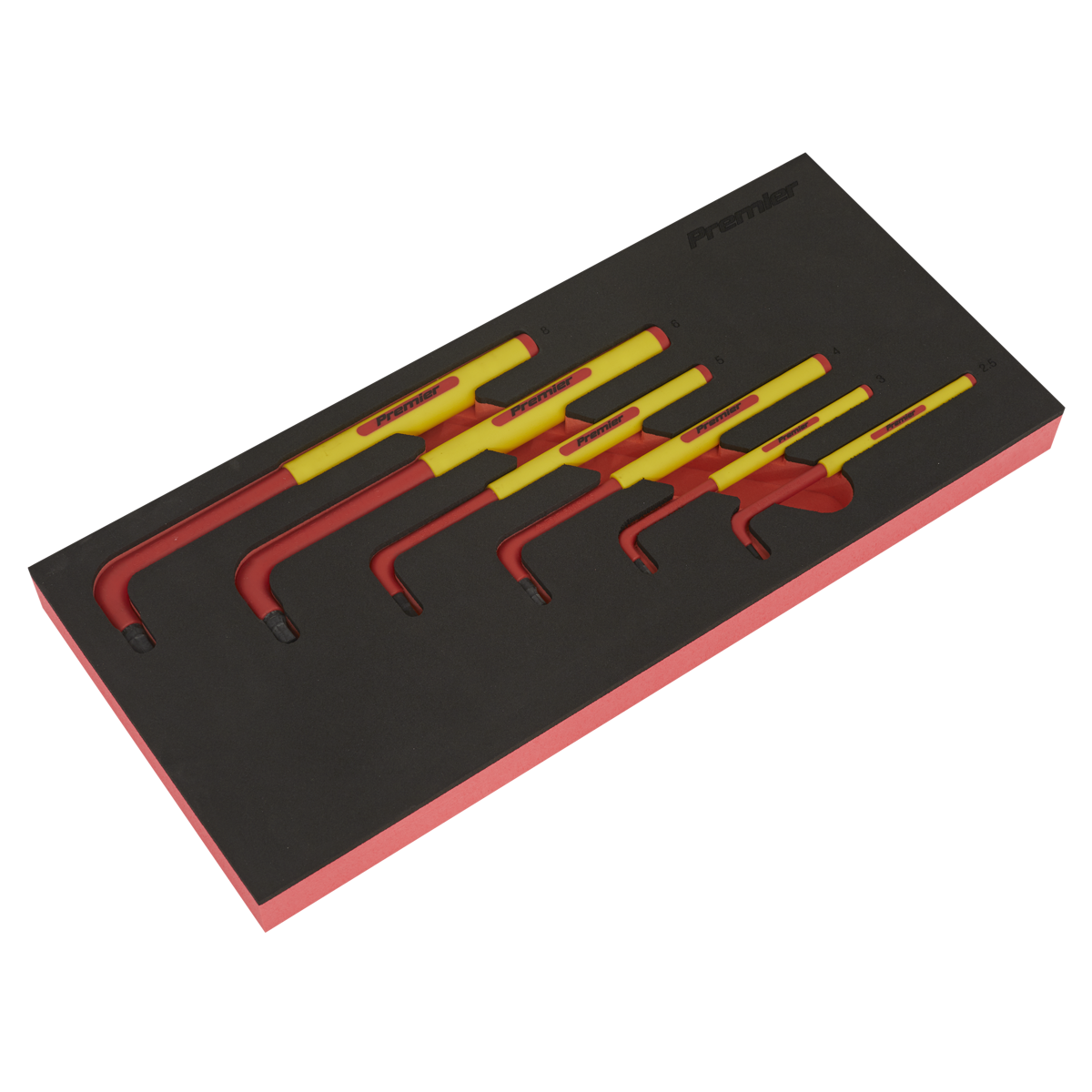 Hex Key Set with Tool Tray 6pc - VDE Approved TBTE05