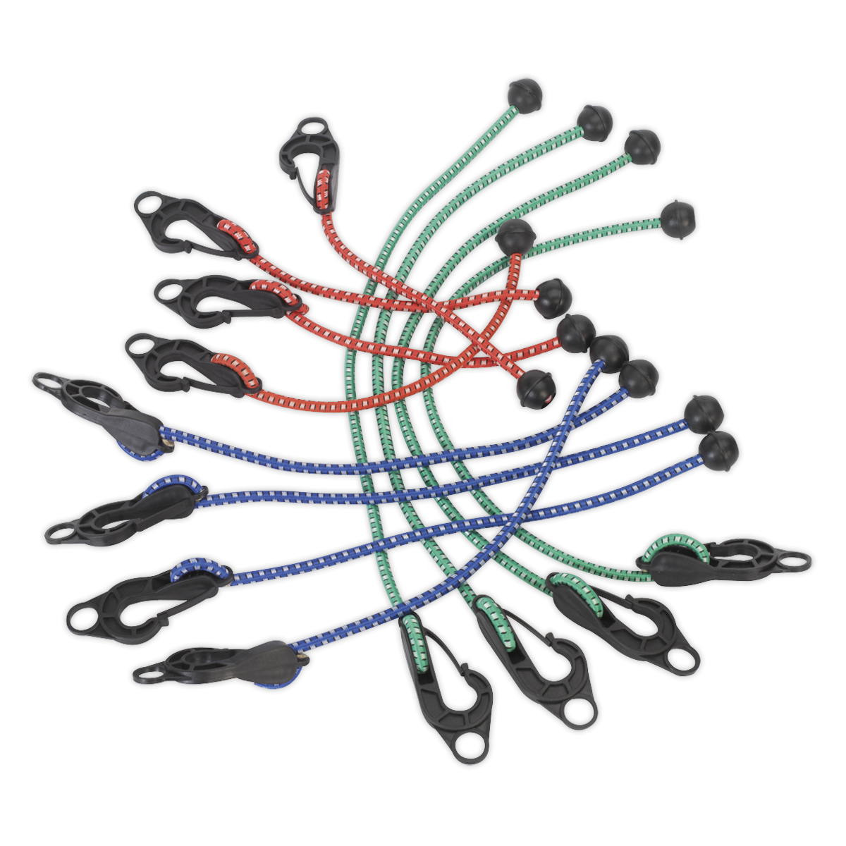 Assorted Tarpaulin Cord Set 12pc TARP12