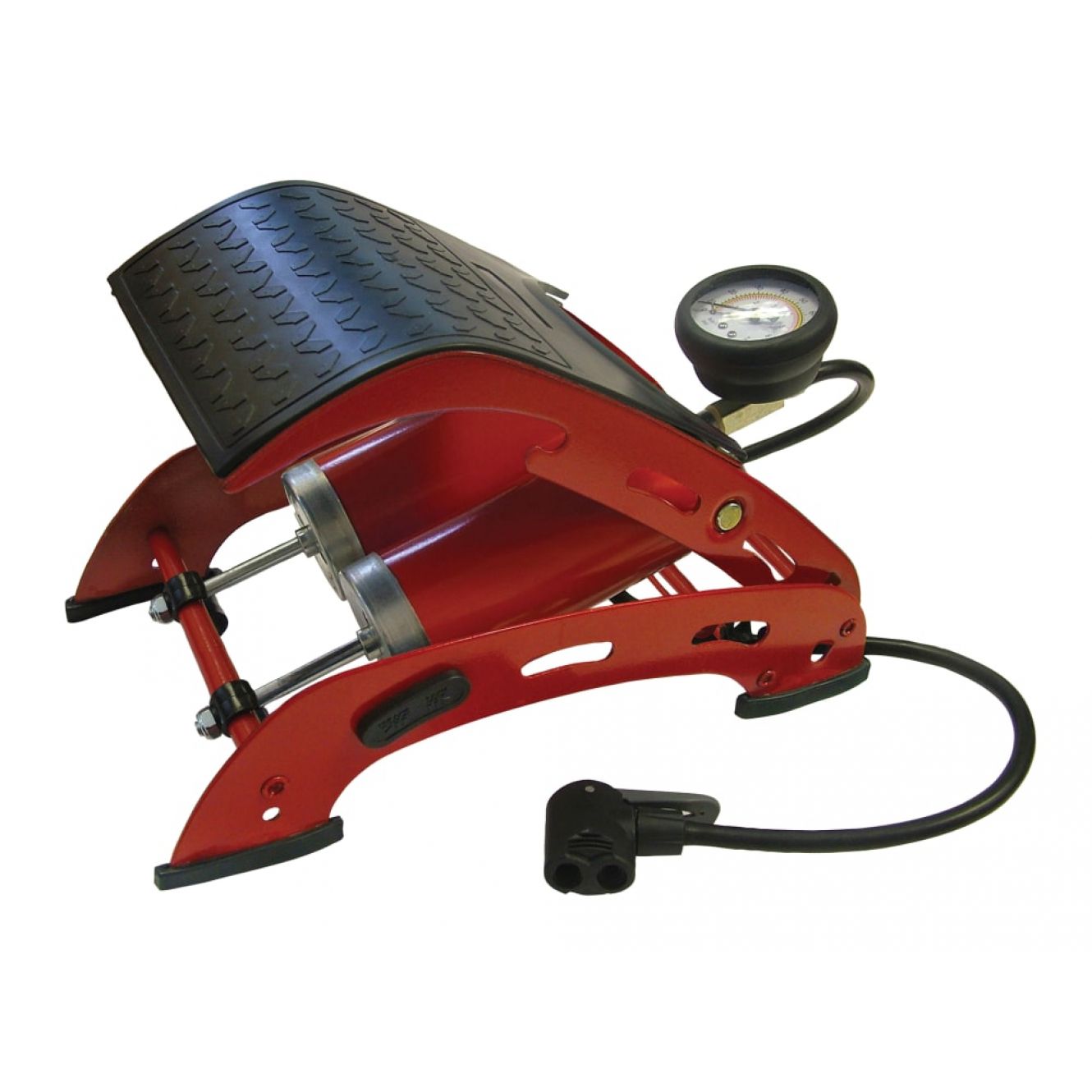 Foot Pump Double Cylinder with Gauge FAIAUFPUMP2