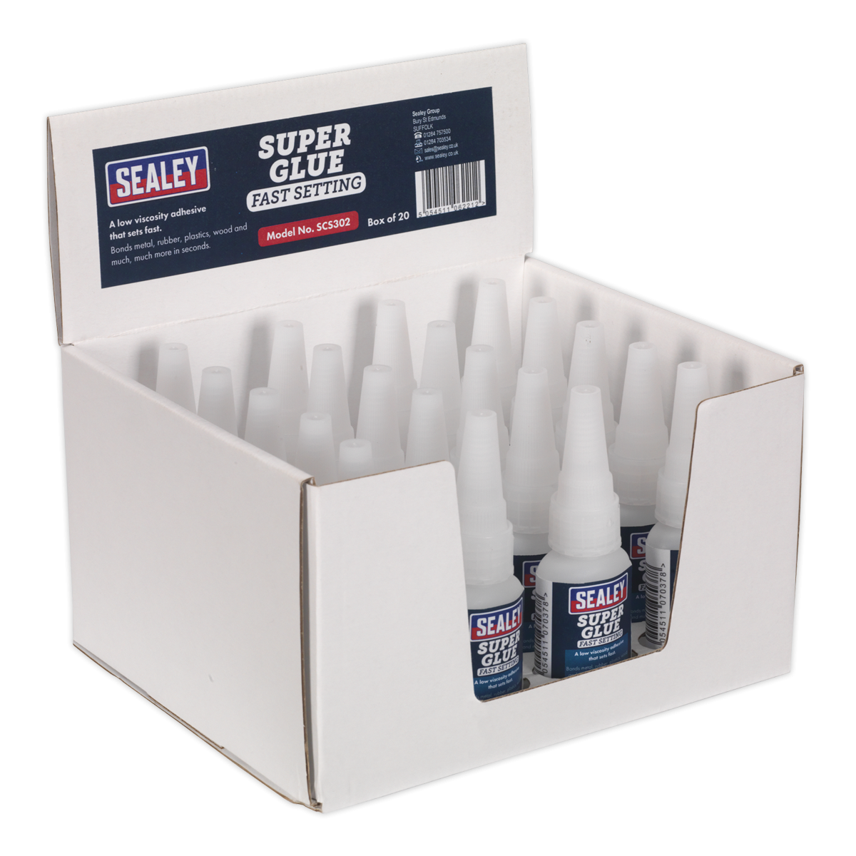 Super Glue Fast Setting 20g Pack of 20 SCS302