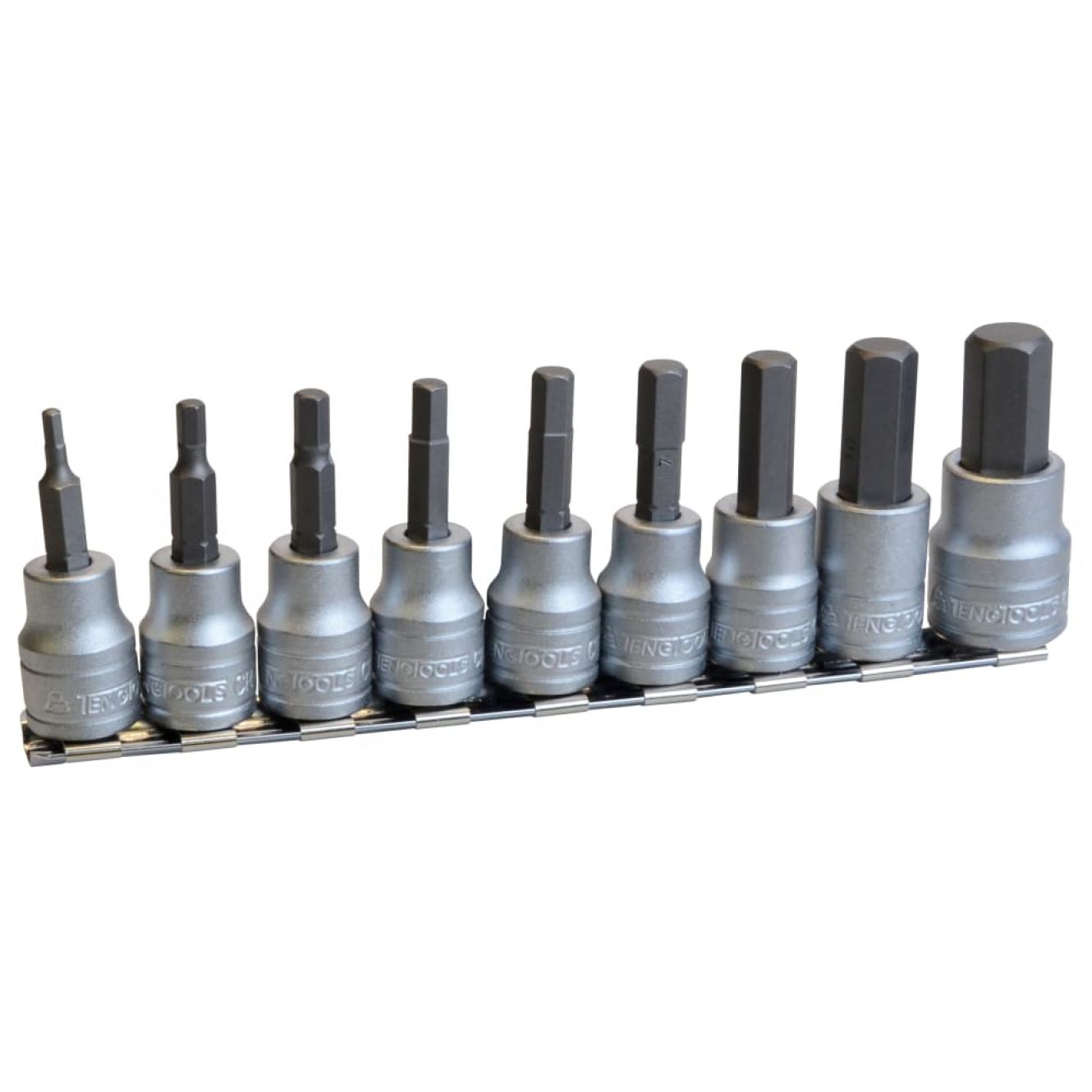 M3812 Socket Clip Rail Hex Socket Metric 3/8in Drive TENM3812