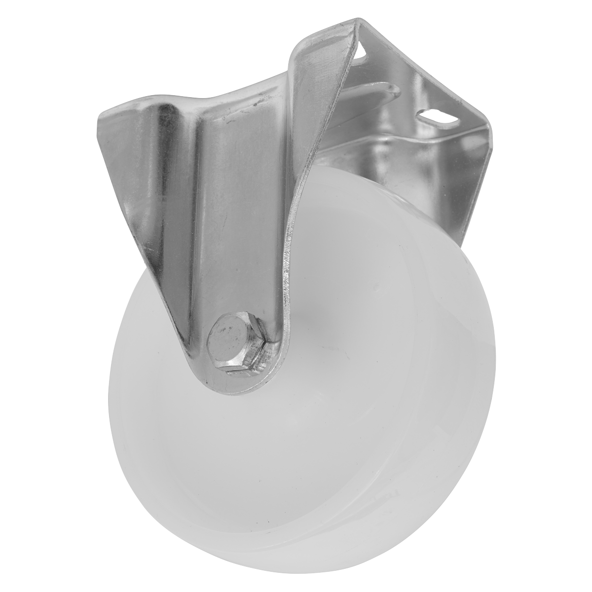 Heavy-Duty Nylon Castor Wheel Fixed Plate Ø125mm - Trade SCW4125FPEM