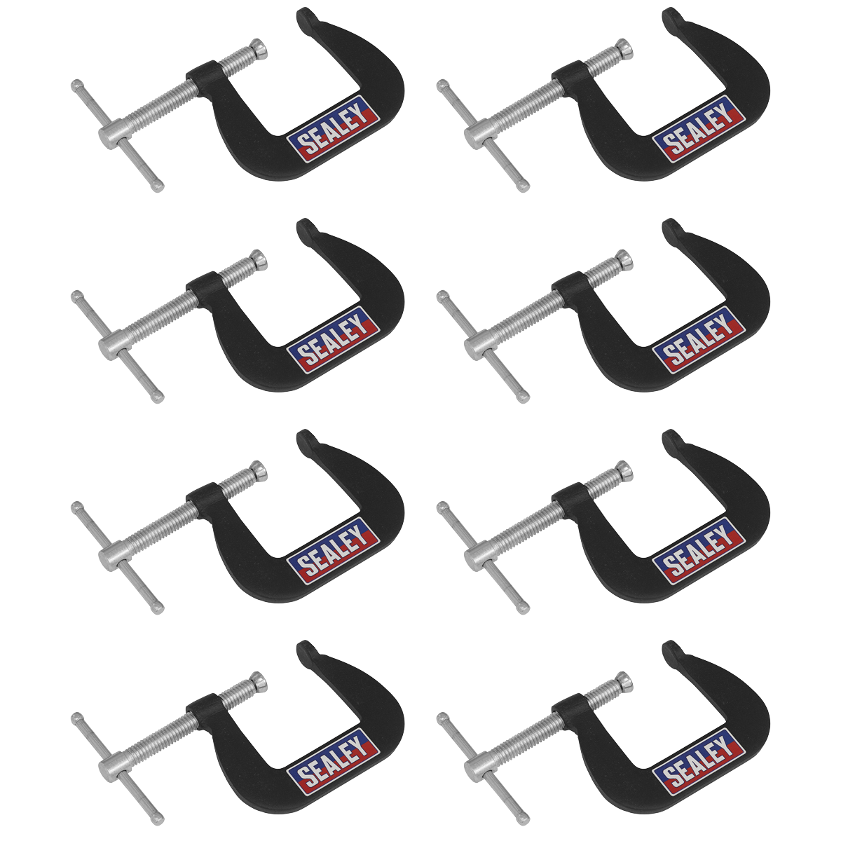 8pc Set Junior C-Clamp - 38mm x 38mm GCC03