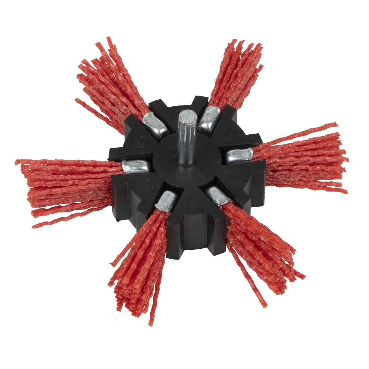 Nylon Filament Strip Brush Ø100mm with Ø6mm Shaft NFBS100