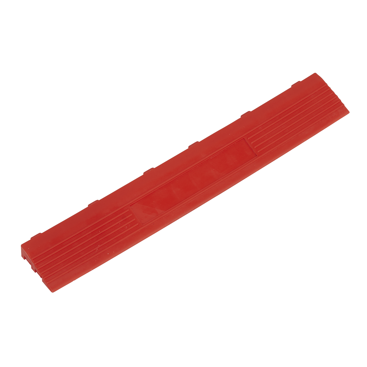Polypropylene Floor Tile Edge 400 x 60mm Red Female - Pack of 6 FT3ERF